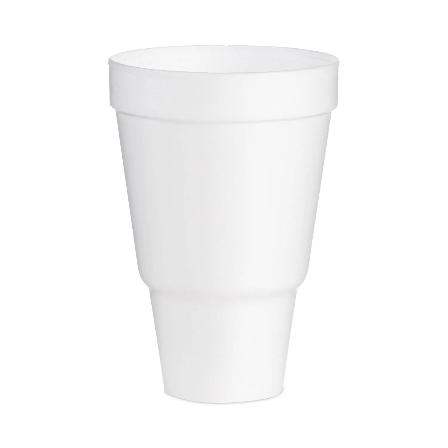 Foam Drink Cups, 32 oz, Tapered Bottom, White, 25/Bag, 20 Bags/Carton