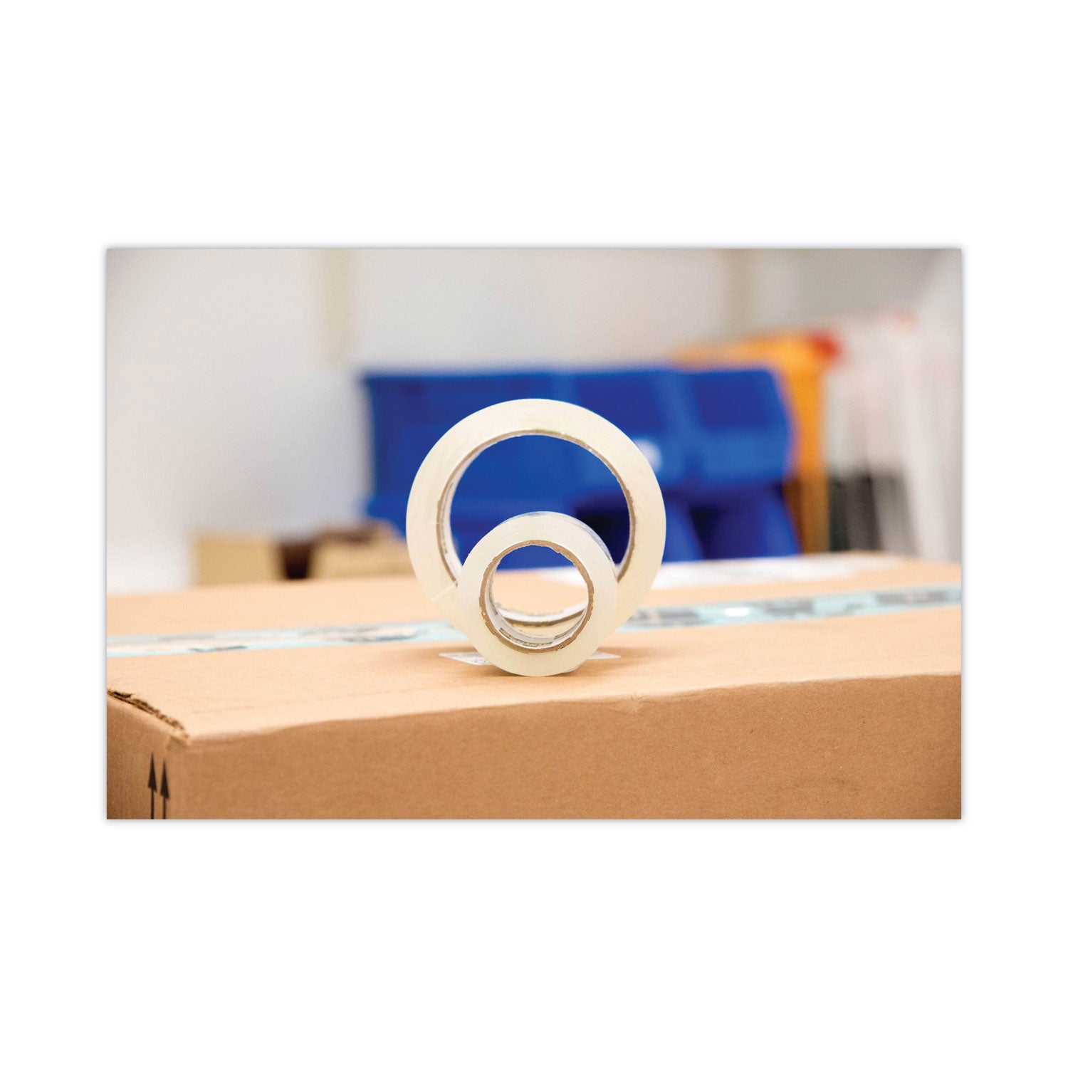 Scotch® Reinforced Strength Shipping And Strapping Tape In Dispenser, 1.5" Core, 1.88" X 10 Yds, Clear