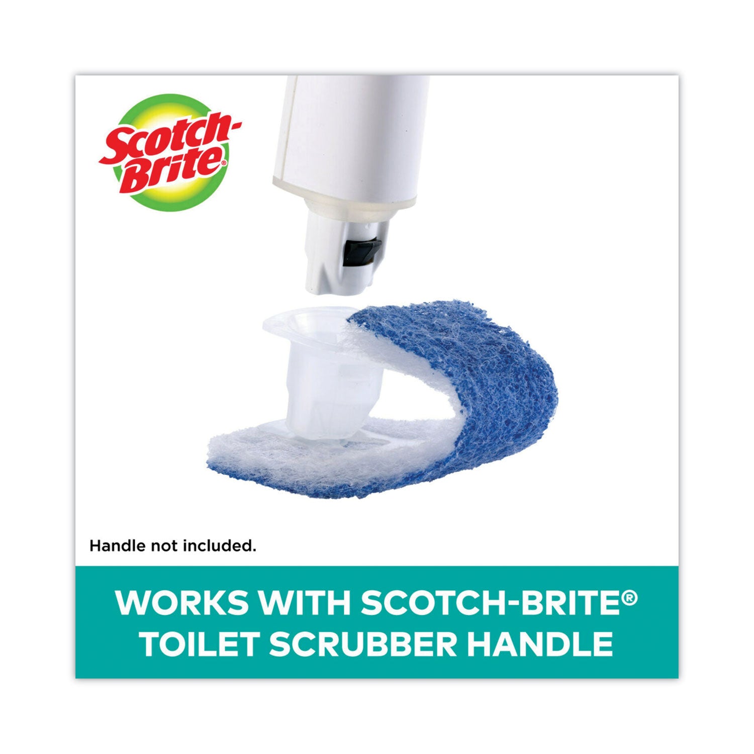 Scotch-Brite® Disposable Toilet Scrubber Refill, Blue/white, 10/pack