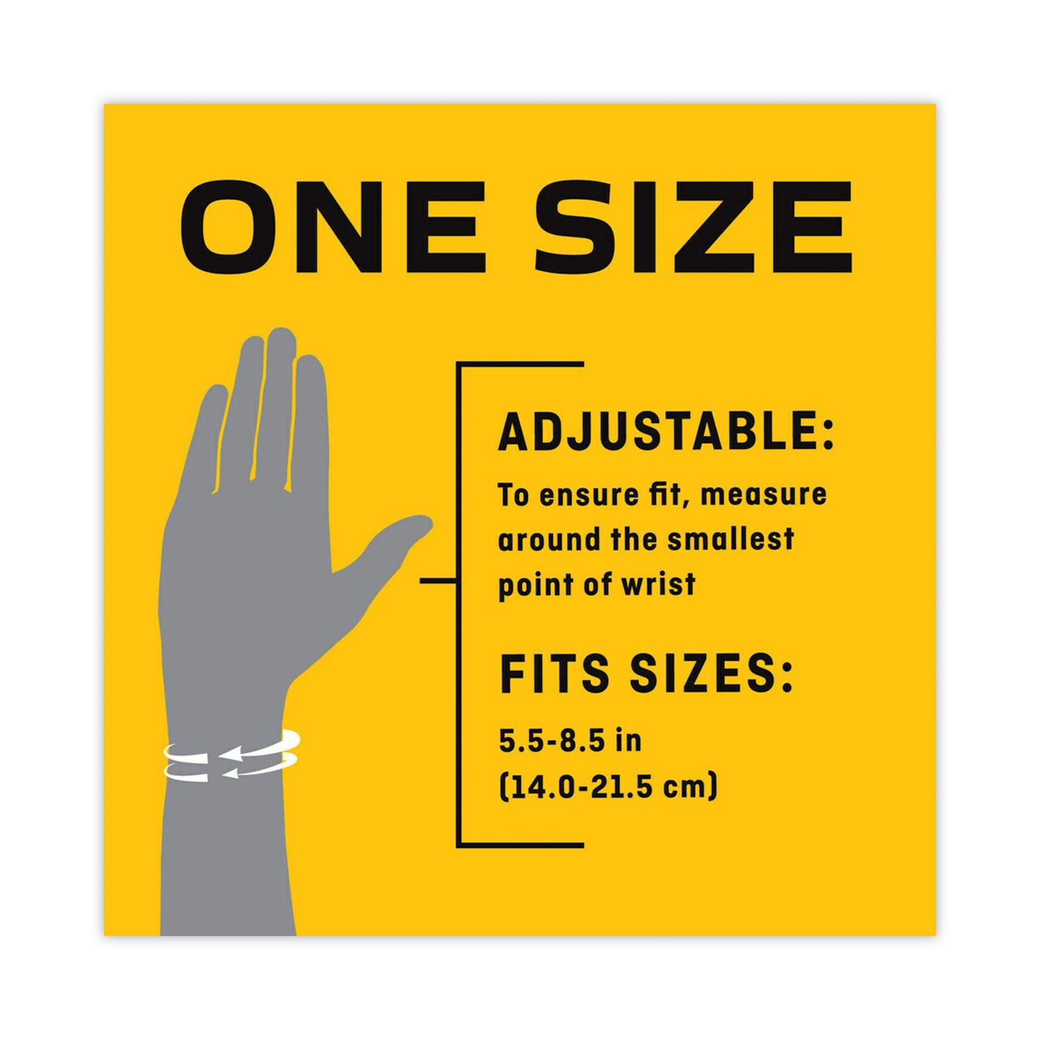 FUTURO™ Adjustable Reversible Splint Wrist Brace, Fits Wrists 5.5" to 8.5", Black