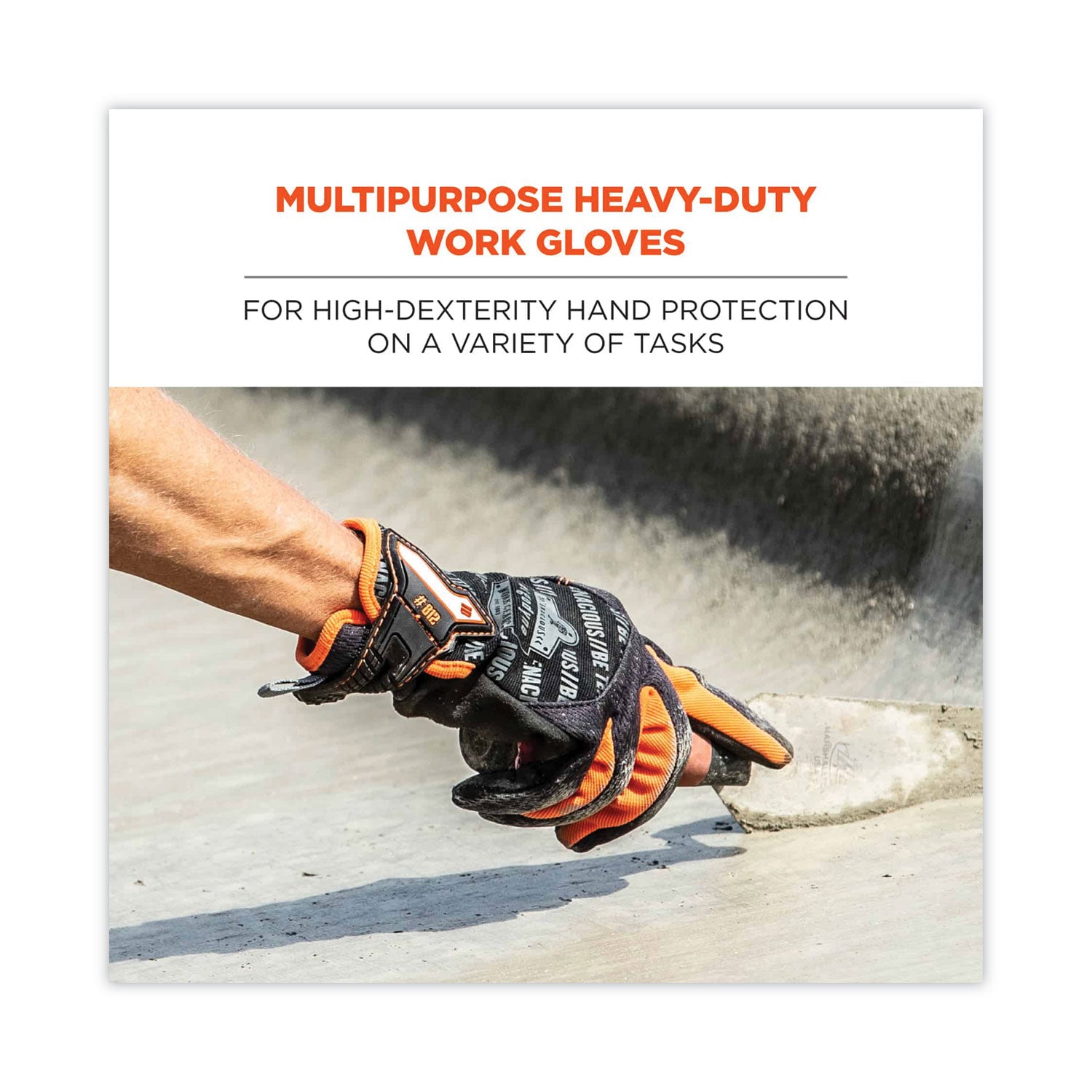 ergodyne® ProFlex 812 Standard Mechanics Gloves, Black, 2X-Large, Pair