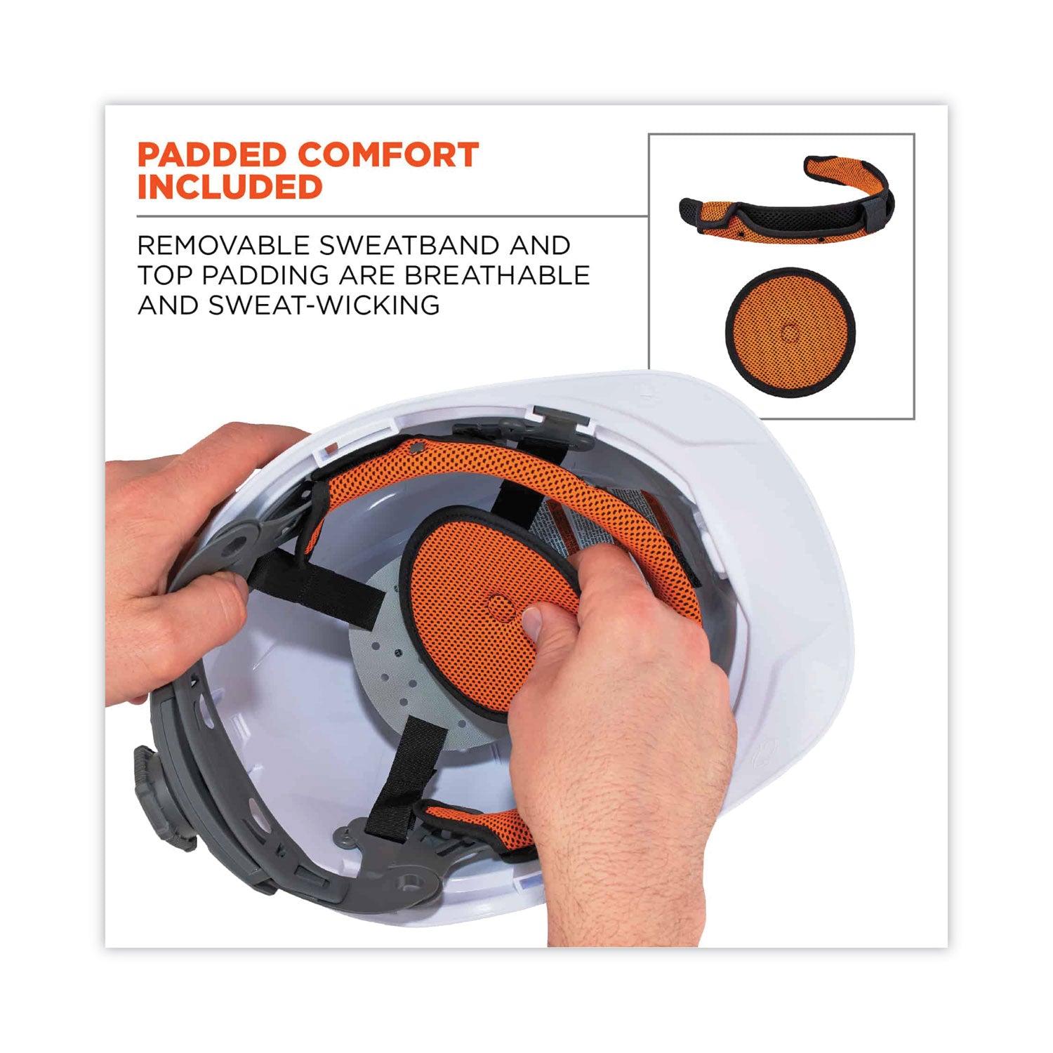 ergodyne® Skullerz 8970 Class E Hard Hat Cap Style, Orange