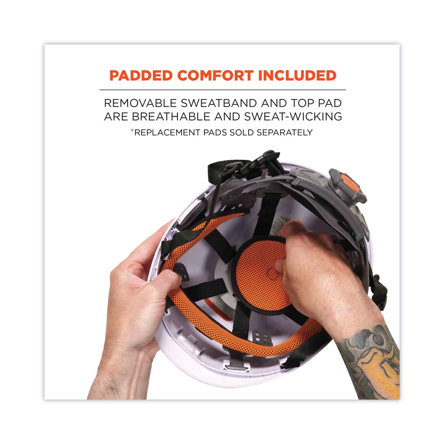 ergodyne® Skullerz 8975 Class C Safety Helmet, 6-Point Ratchet Suspension, White