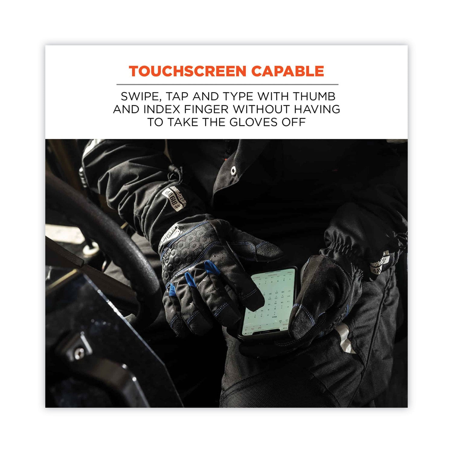 ergodyne® ProFlex 819WP Extreme Thermal WP Gloves, Black, 2X-Large, Pair