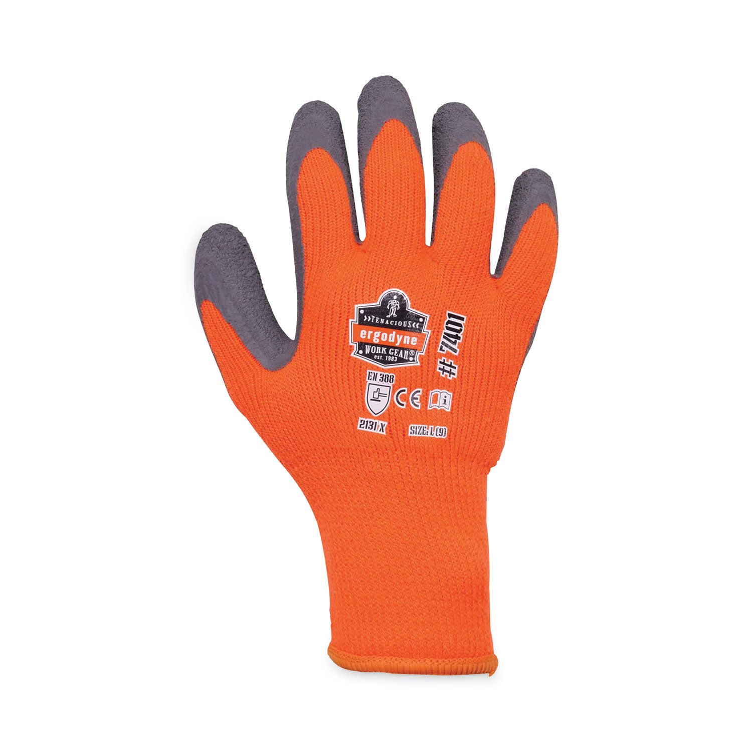 Ergodyne® ProFlex 7401 Coated Lightweight Winter Gloves, Orange, X-Large, Pair