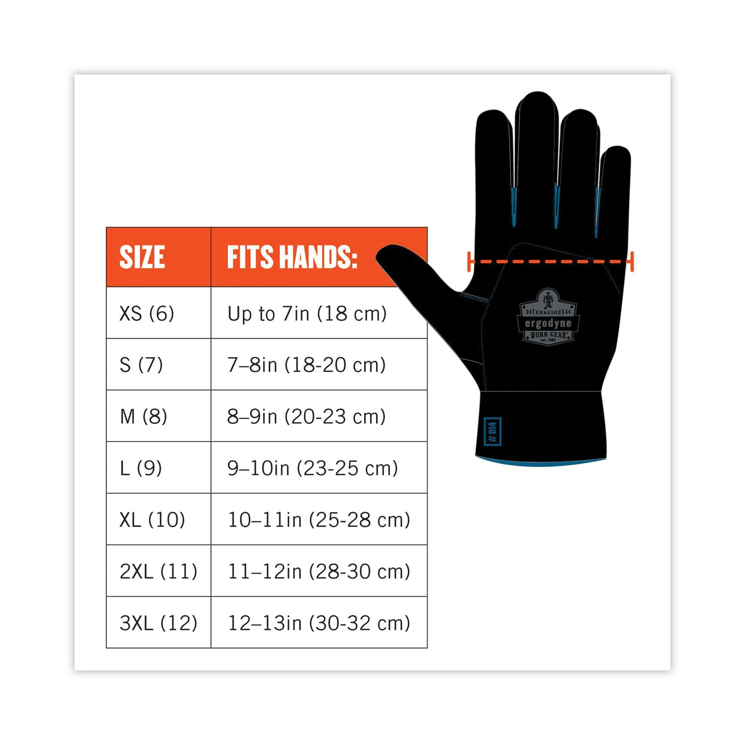 Ergodyne® ProFlex 7401 Coated Lightweight Winter Gloves, Orange, Medium, Pair