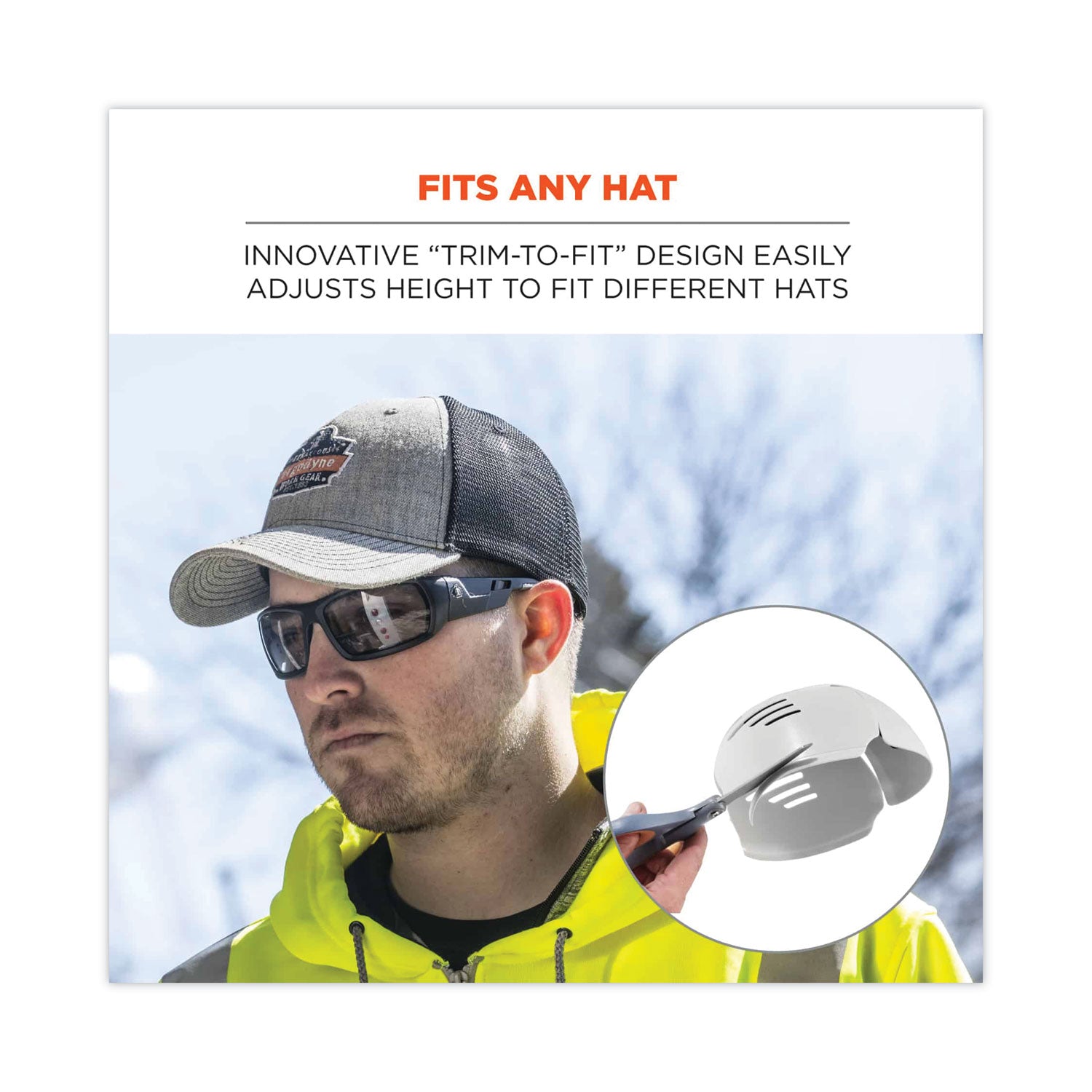 Ergodyne® Skullerz 8945 Universal Bump Cap Insert, Gray