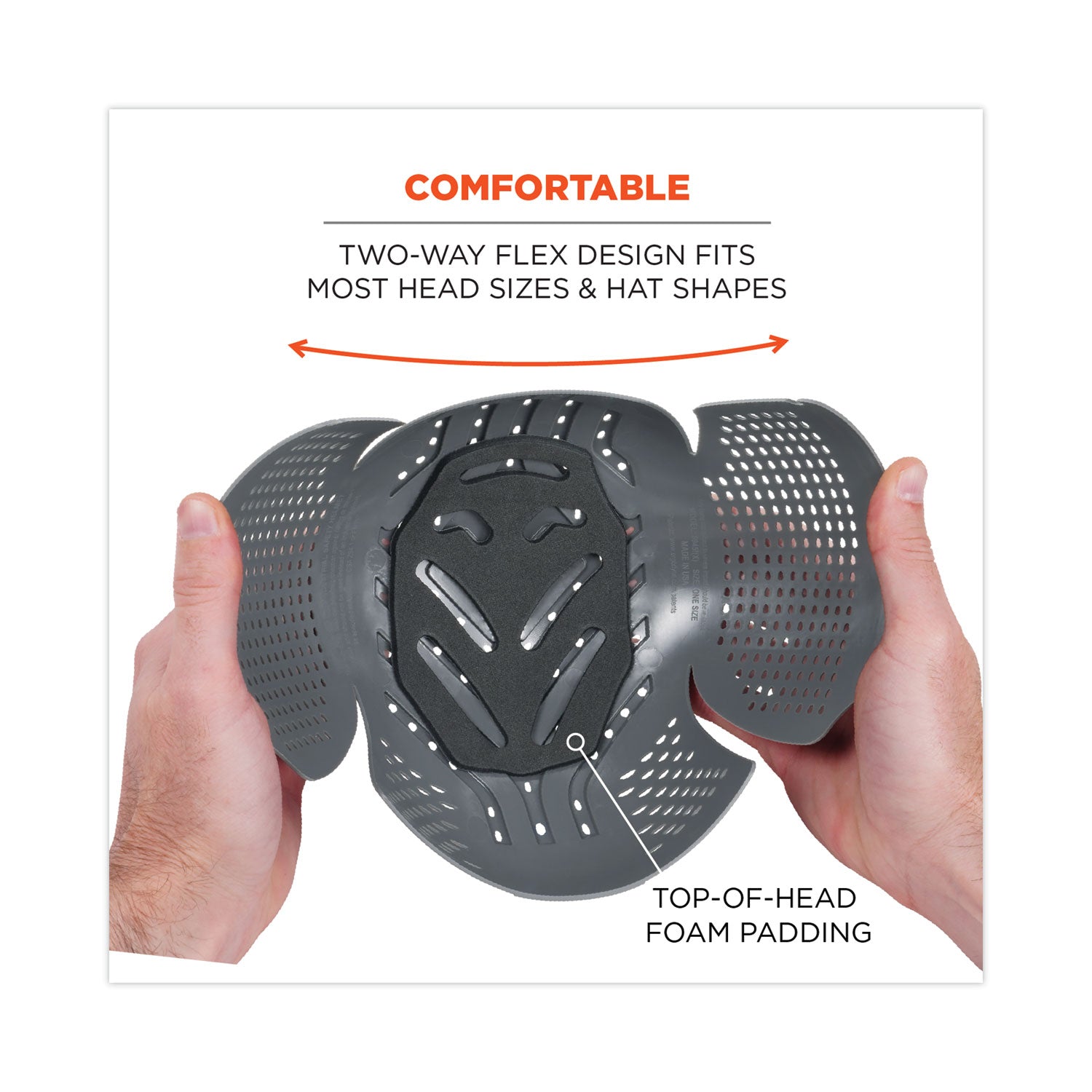 Ergodyne® Skullerz 8945F(x) Universal Bump Cap Insert - Extra Venting, Charcoal