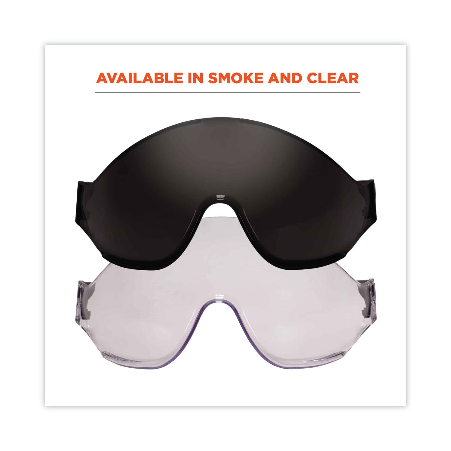 ergodyne® Skullerz 8991 Safety Helmet Visor, Polycarbonate, 6 x 12 x 4, Smoke