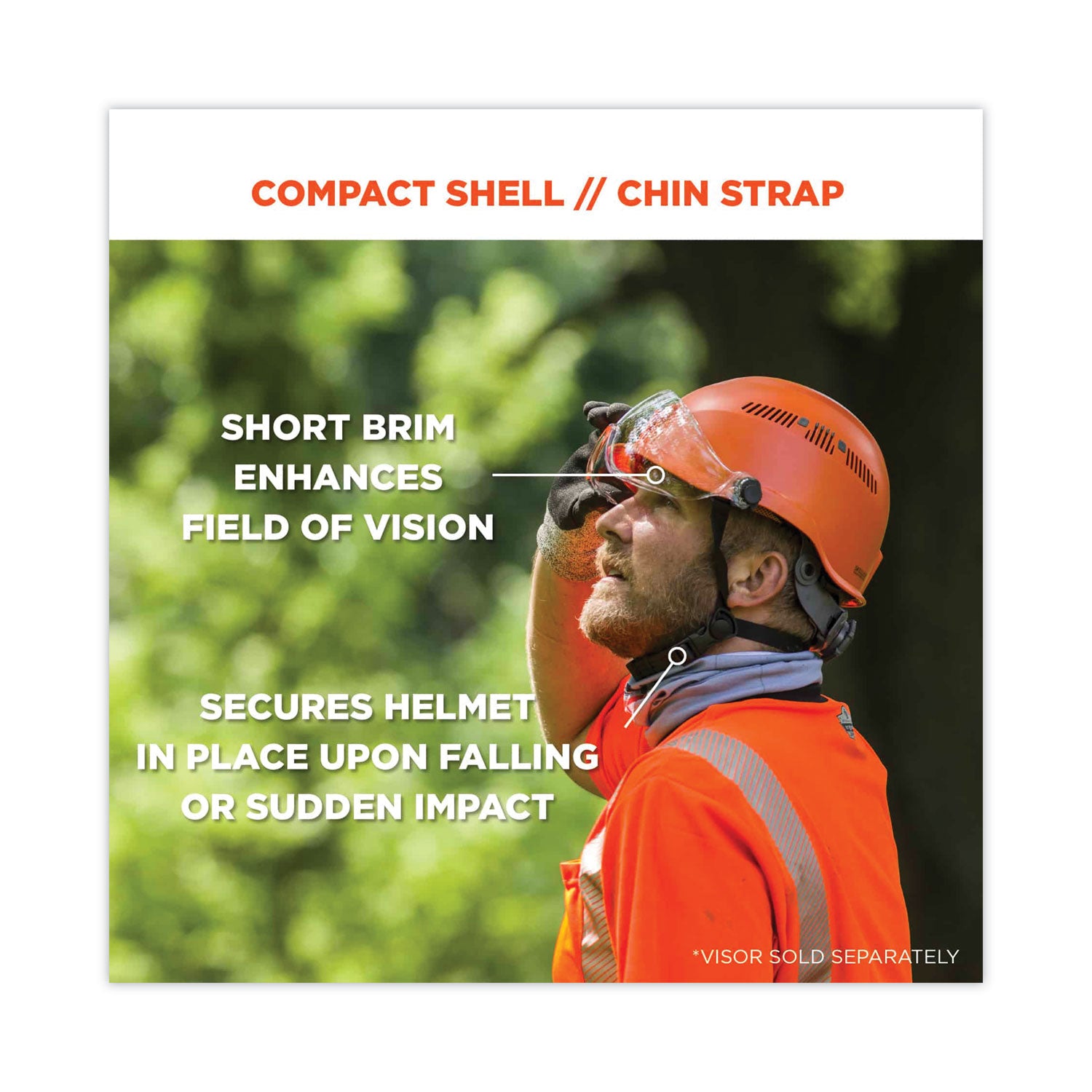 ergodyne® Skullerz 8975 Class C Safety Helmet, 6-Point Ratchet Suspension, White