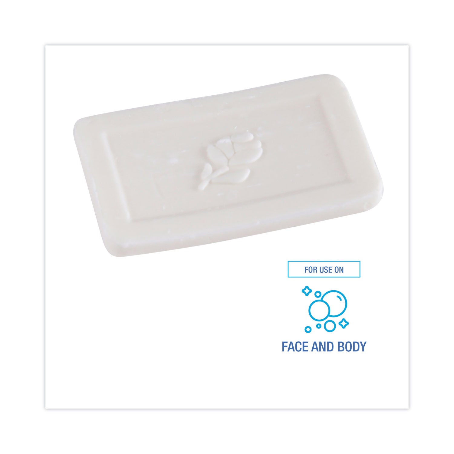 Boardwalk® Face and Body Amenity Soap, Flow Wrapped, Floral Scent, # 3/4 Bar, 1,000/Carton