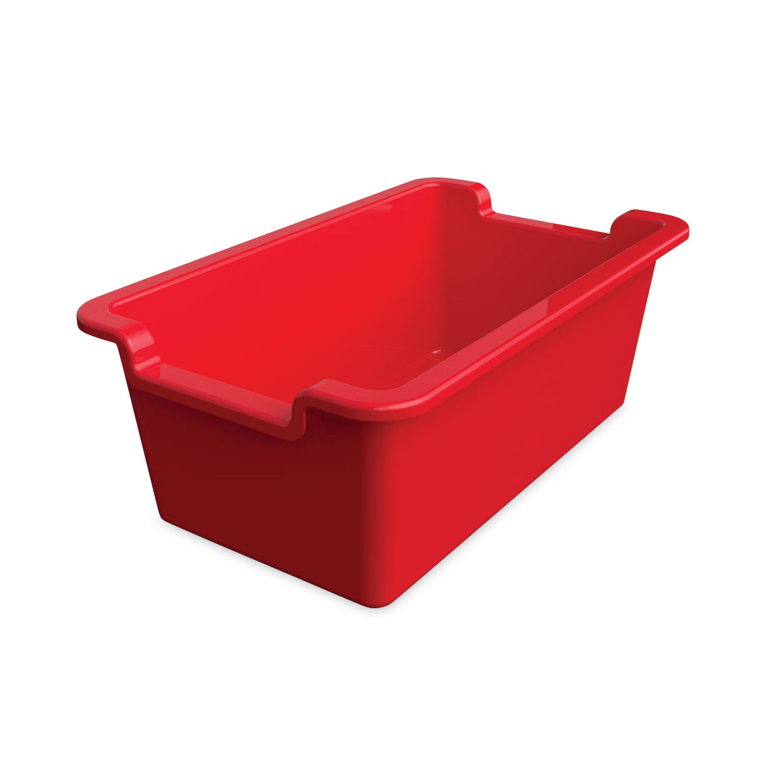 deflecto® Antimicrobial Rectangle Storage Bin, Red