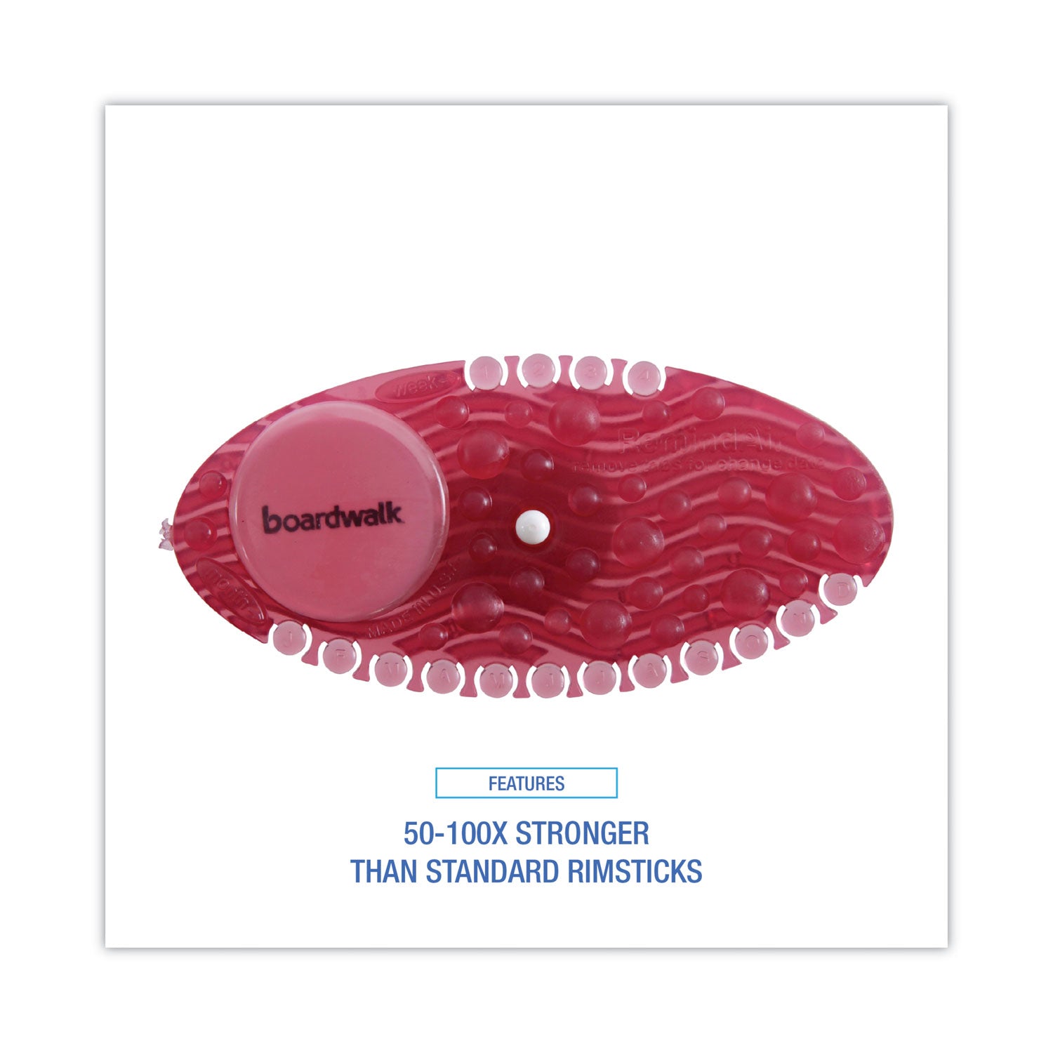 Boardwalk® Curve Solid Air Freshener, Spiced Apple, Red, 10/Box