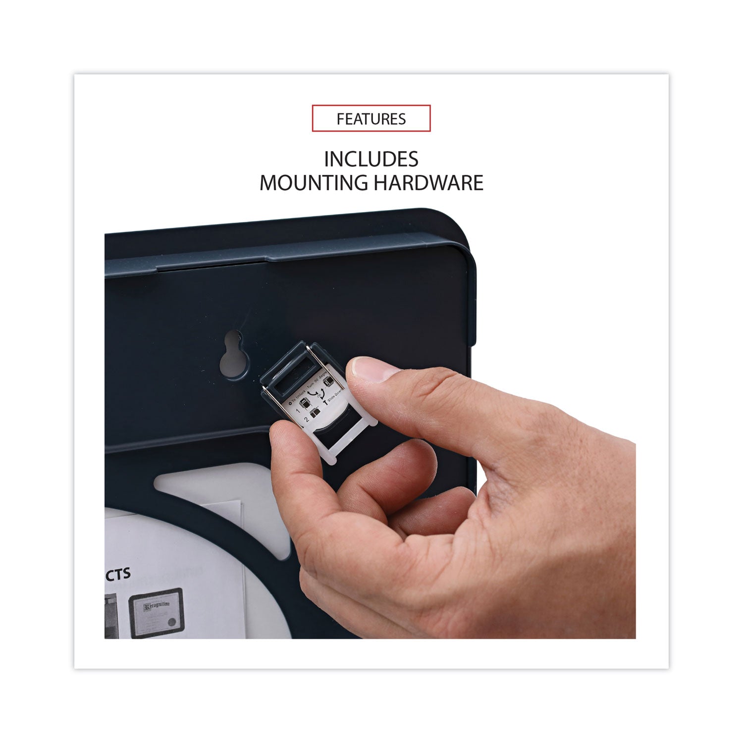 Universal® Recycled Cubicle Dry Erase Board, 15.88" x 12.88", White Surface, Charcoal Gray Plastic Frame