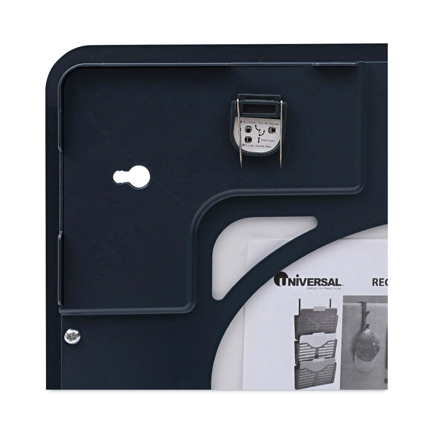 Universal® Recycled Cubicle Dry Erase Board, 15.88" x 12.88", White Surface, Charcoal Gray Plastic Frame