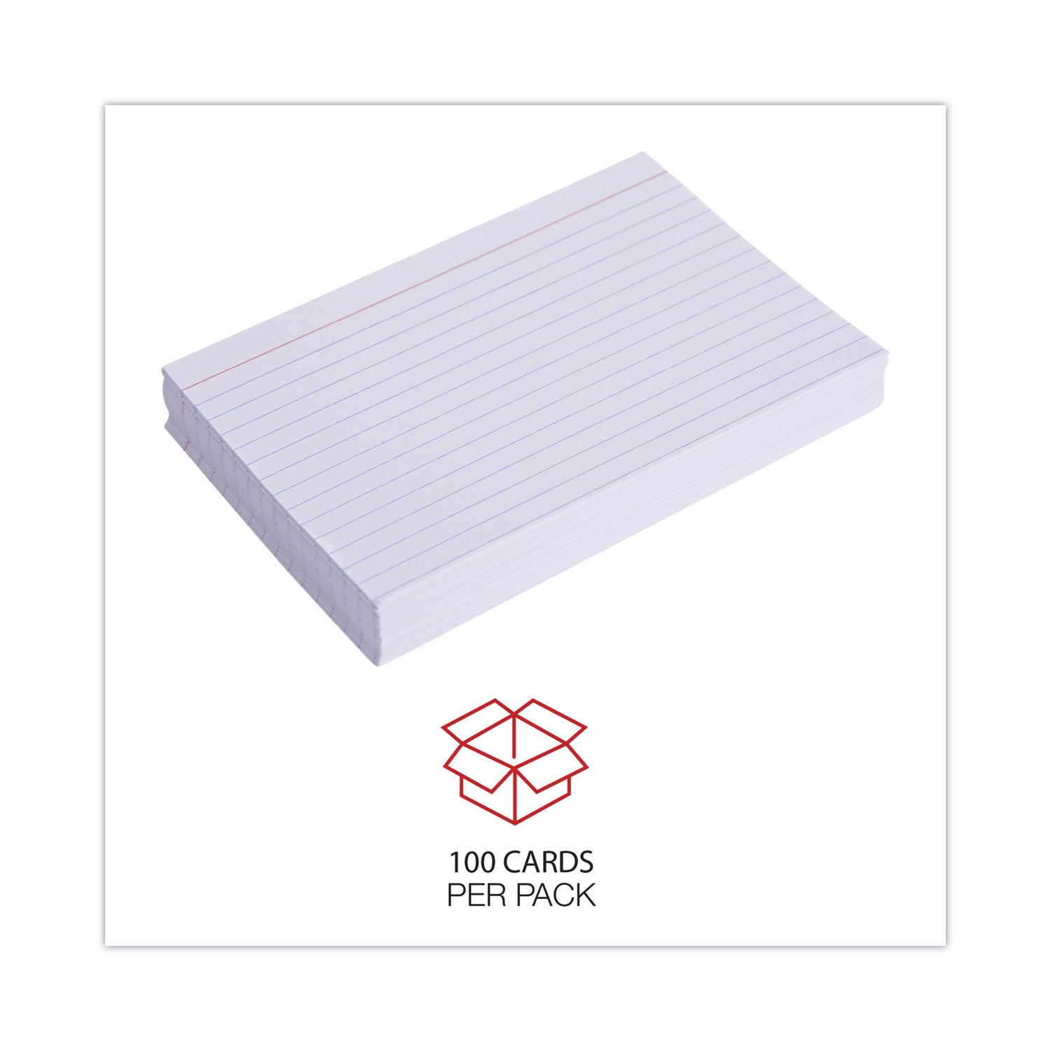 Universal® Ruled Index Cards, 4 X 6, White, 100/pack