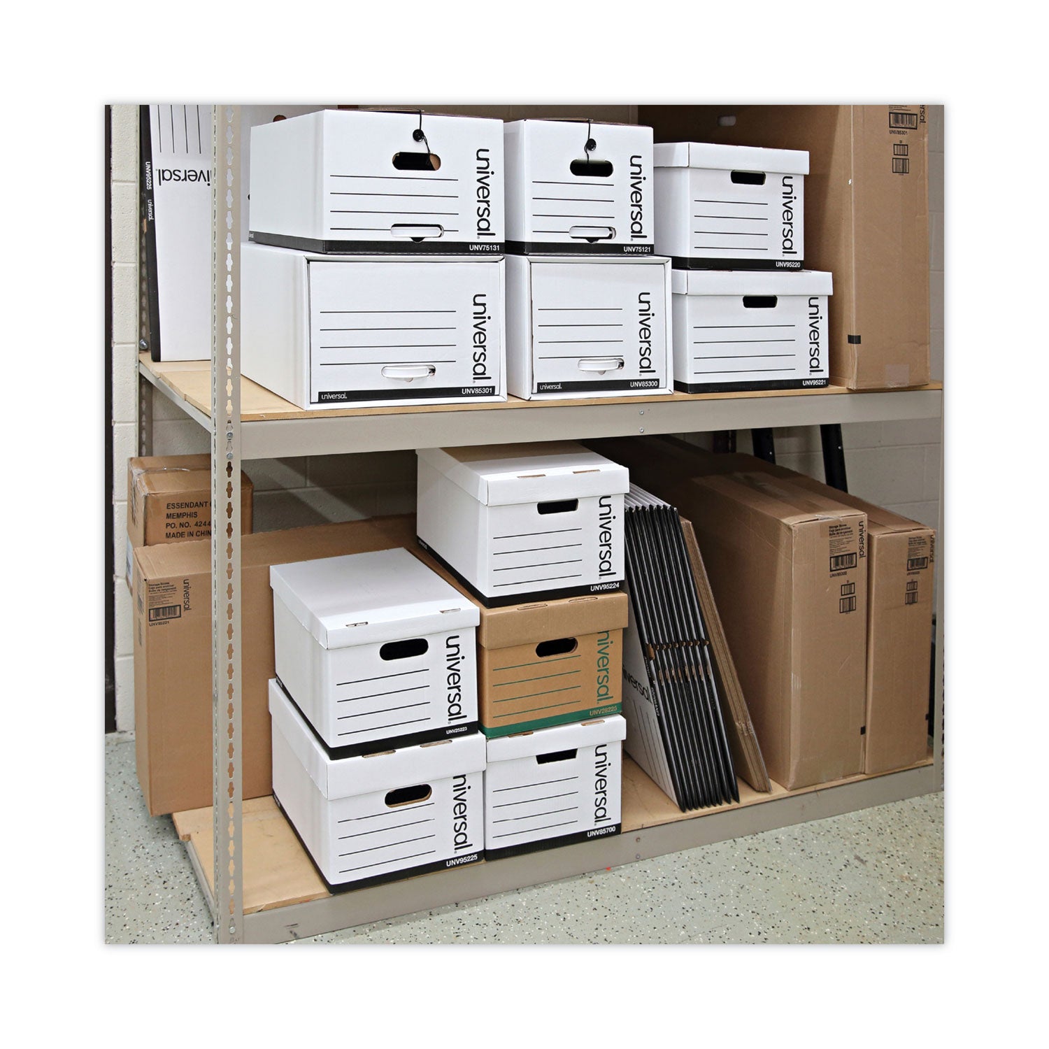 Universal® Economy Storage Drawer Files, Letter Files, White, 6/carton