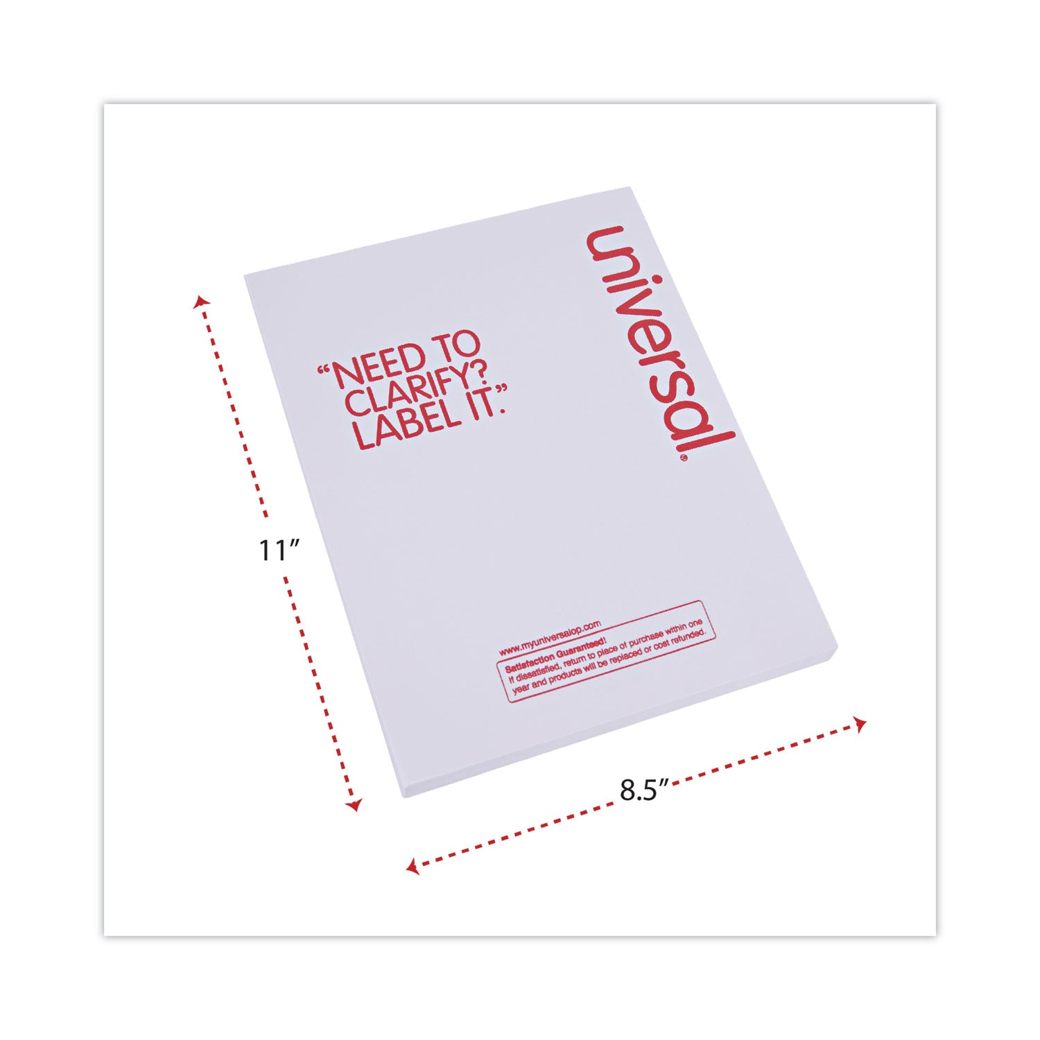 Universal® Copier Mailing Labels, Copiers, 8.5 X 11, White, 100/box