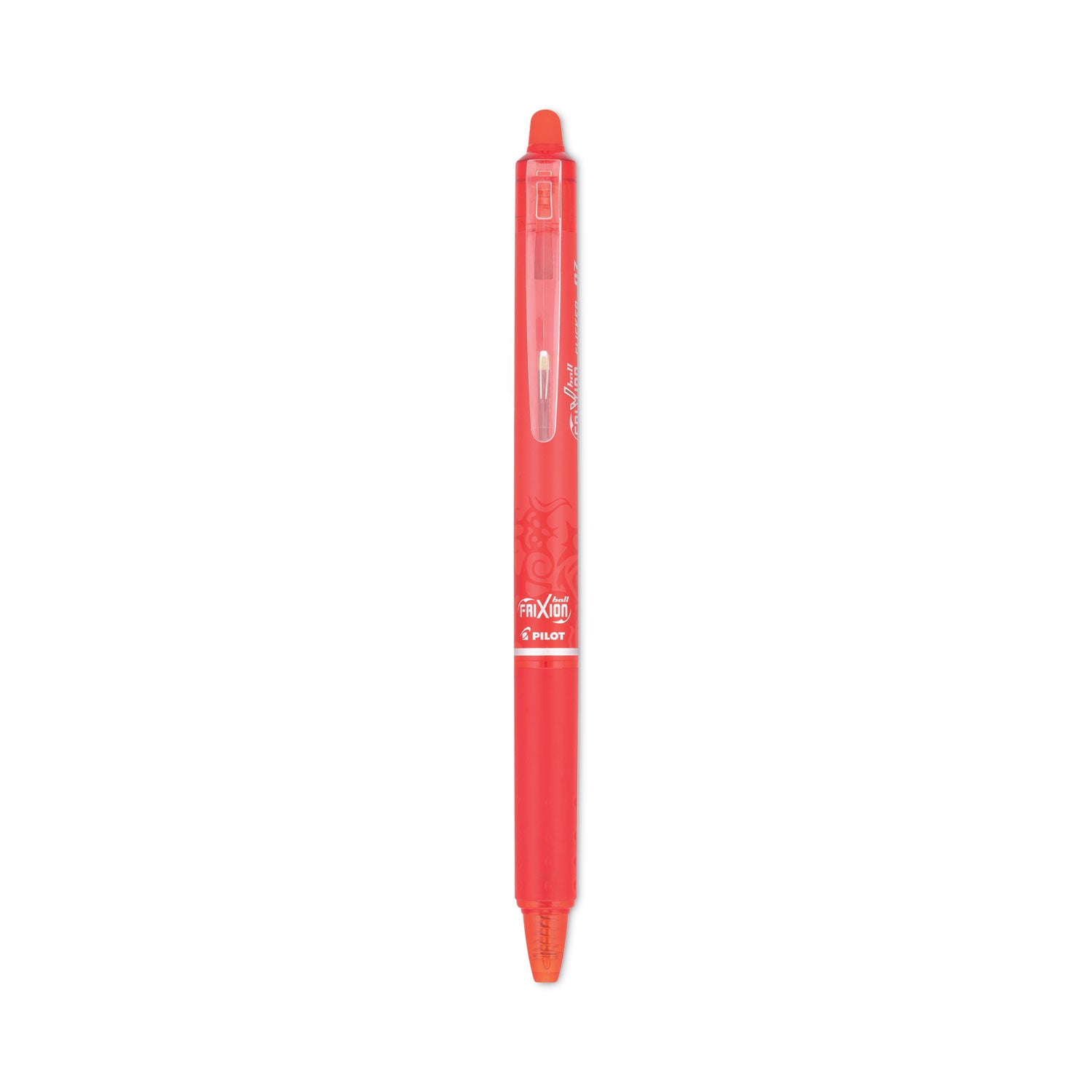 Pilot® Frixion Clicker Erasable Gel Pen, Retractable, Fine 0.7 Mm, Red Ink, Red Barrel