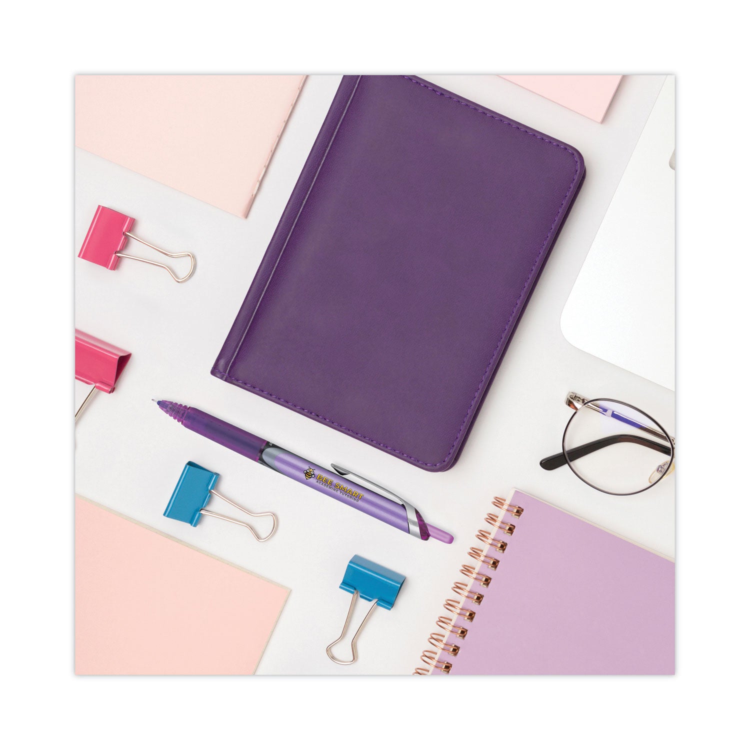 Pilot® Precise V5RT Rollerball Pen, Retractable, Extra-Fine 0.5 mm, Purple Ink, Purple Barrel