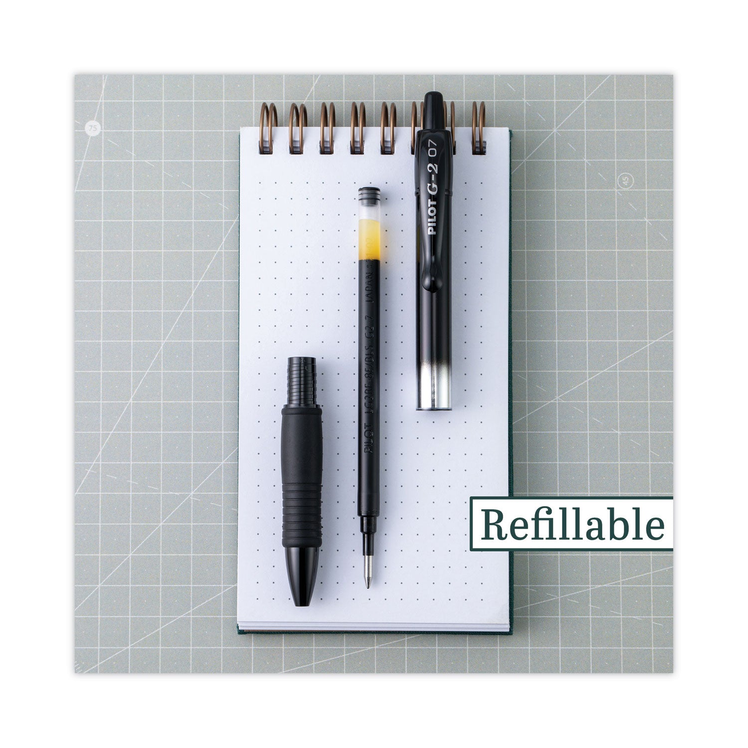 Pilot® Refill For Pilot B2p, Dr Grip, G2, G6, Mr Metropolitan, Precise Begreen And Q7 Gel Pens, Fine Tip, Blue Ink, 2/pack