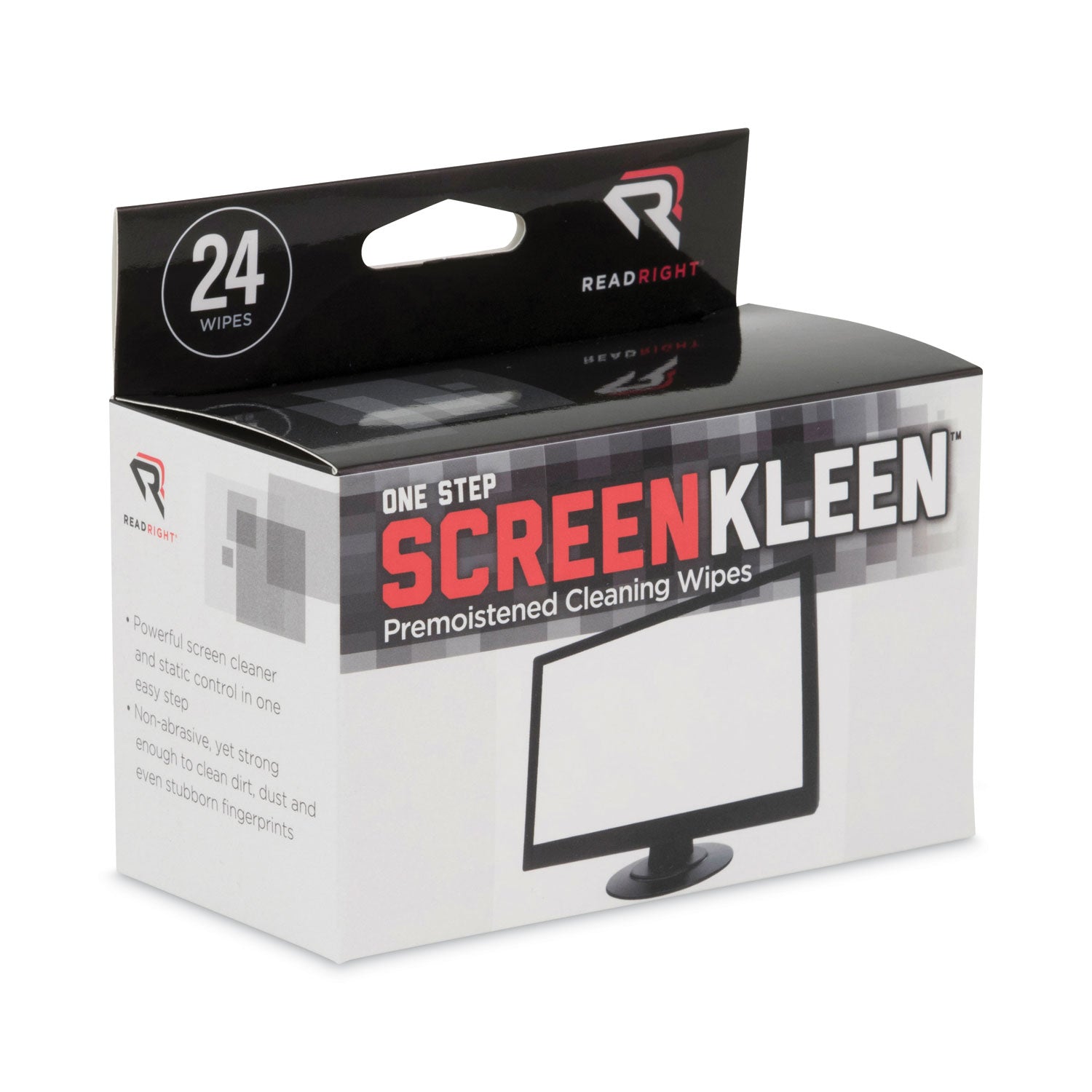 Read Right® OneStep Screen Cleaner, 5 x 5, Unscented, 24/Box