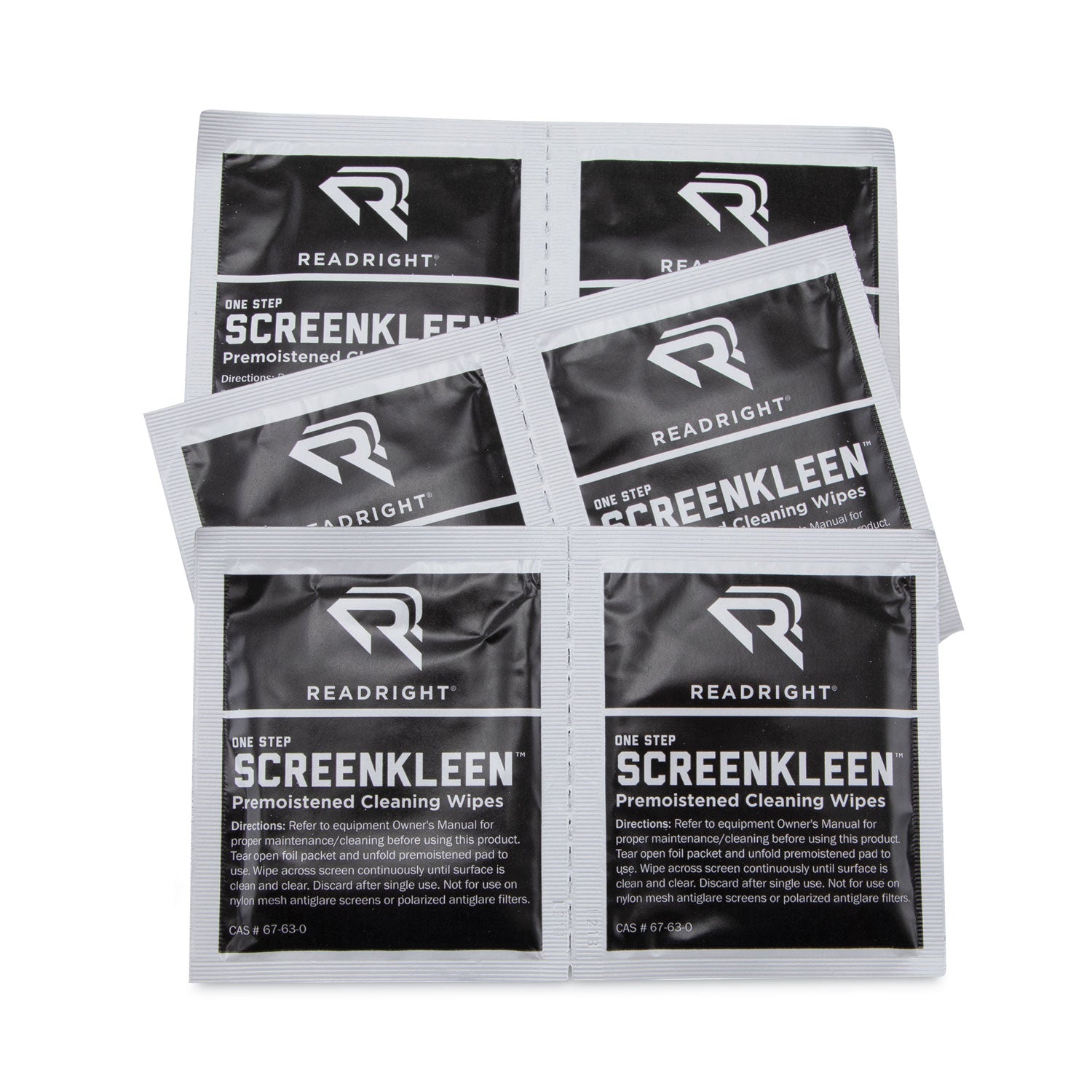 Read Right® OneStep Screen Cleaner, 5 x 5, Unscented, 24/Box