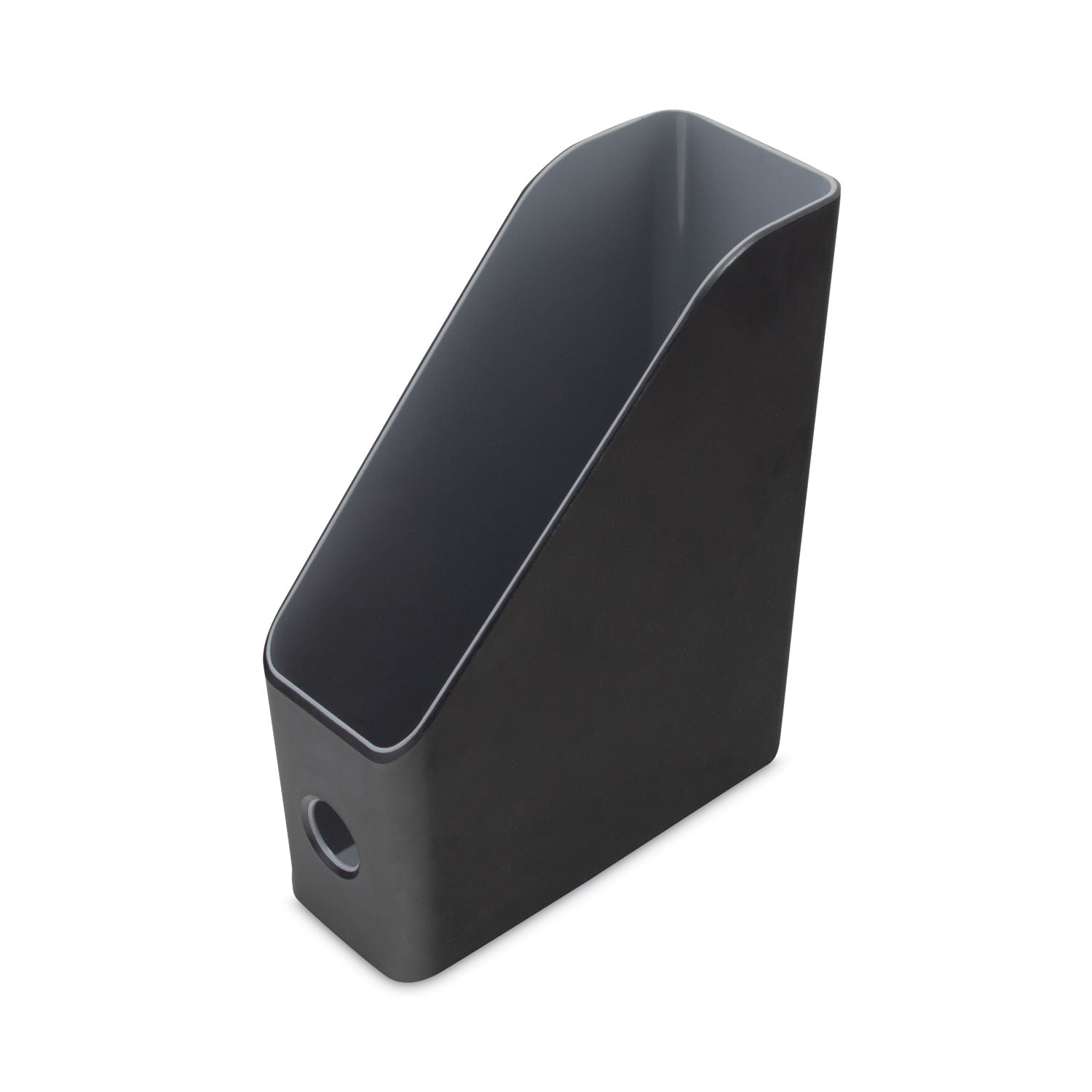 Advantus Fusion Magazine File, 3.5 x 9.5 x 12, Black/Gray