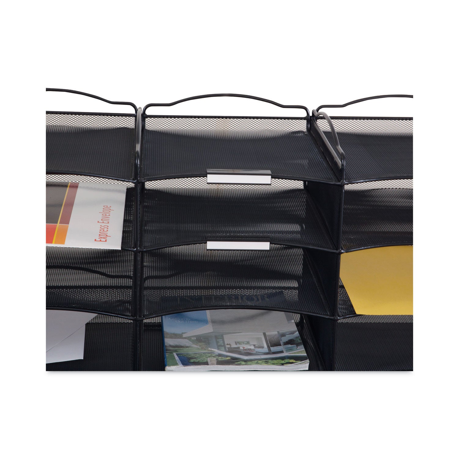 Safco® Onyx Mesh Literature Sorter, 20 Compartments, 19 X 15.25 X 59, Black