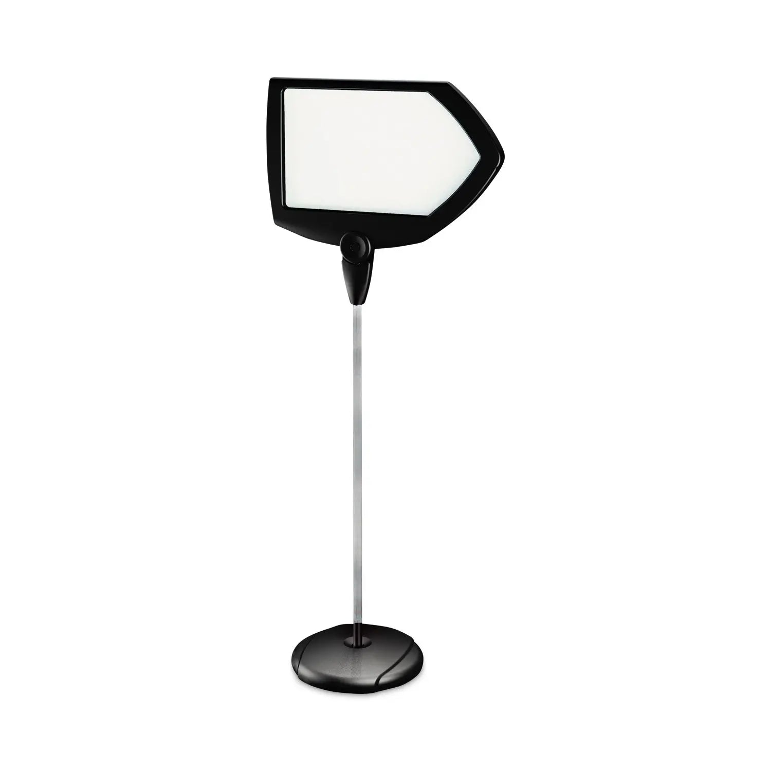 Floor Stand Sign Holder, Arrow, 25 x 17, 63" High, White Surface, Black Steel Frame MasterVision® Flipcost