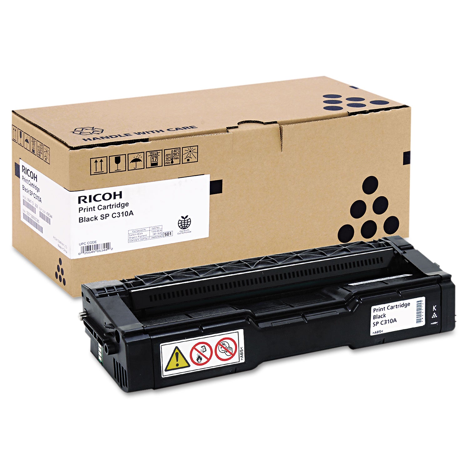 Ricoh® 406344 Toner, 2,500 Page-Yield, Black
