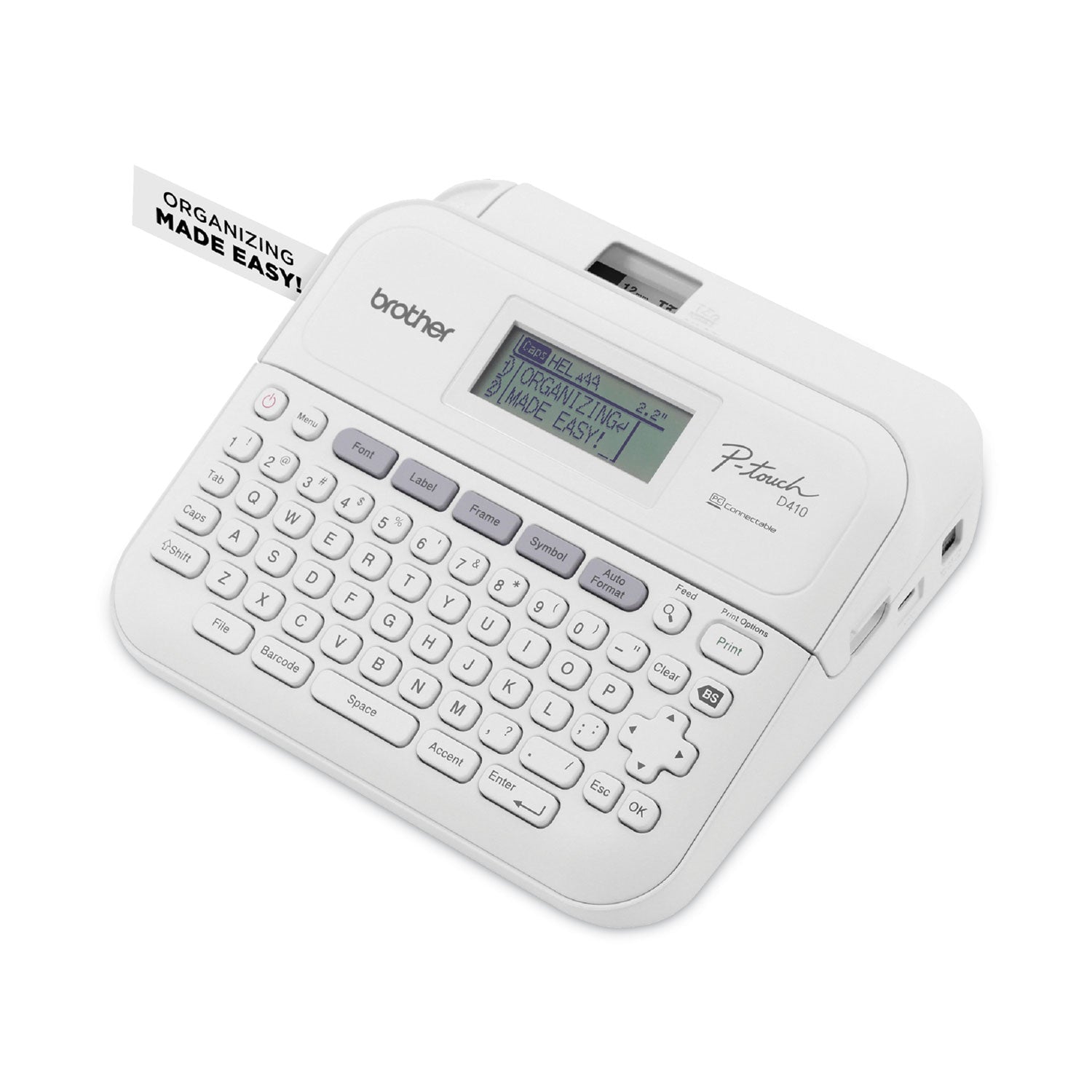 Brother P-Touch® P-Touch PT-D410 Advanced Connected Label Maker, 20 mm/s, 8.9 x 3.9 x 12.3