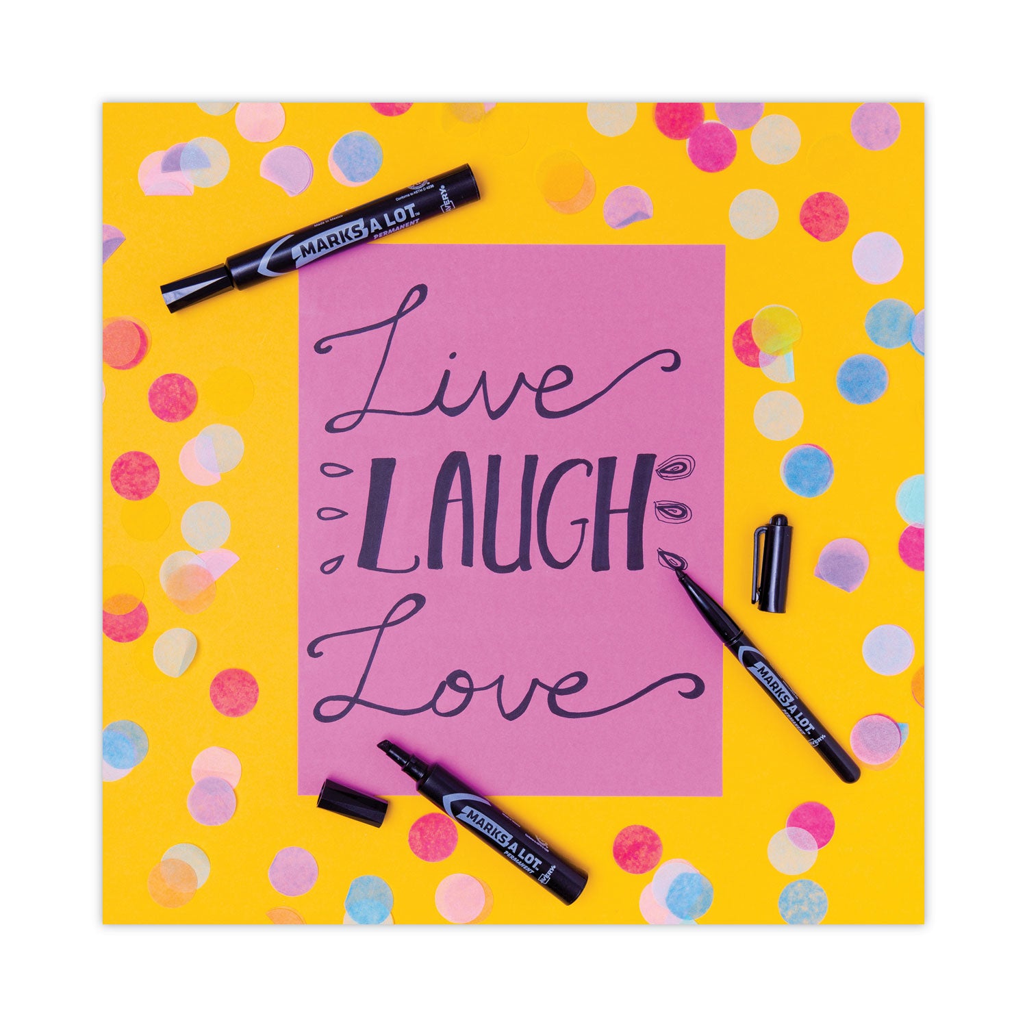 Avery® Marks A Lot Large Desk-Style Permanent Marker Value Pack, Broad Chisel Tip, Black, 36/pack (98206)