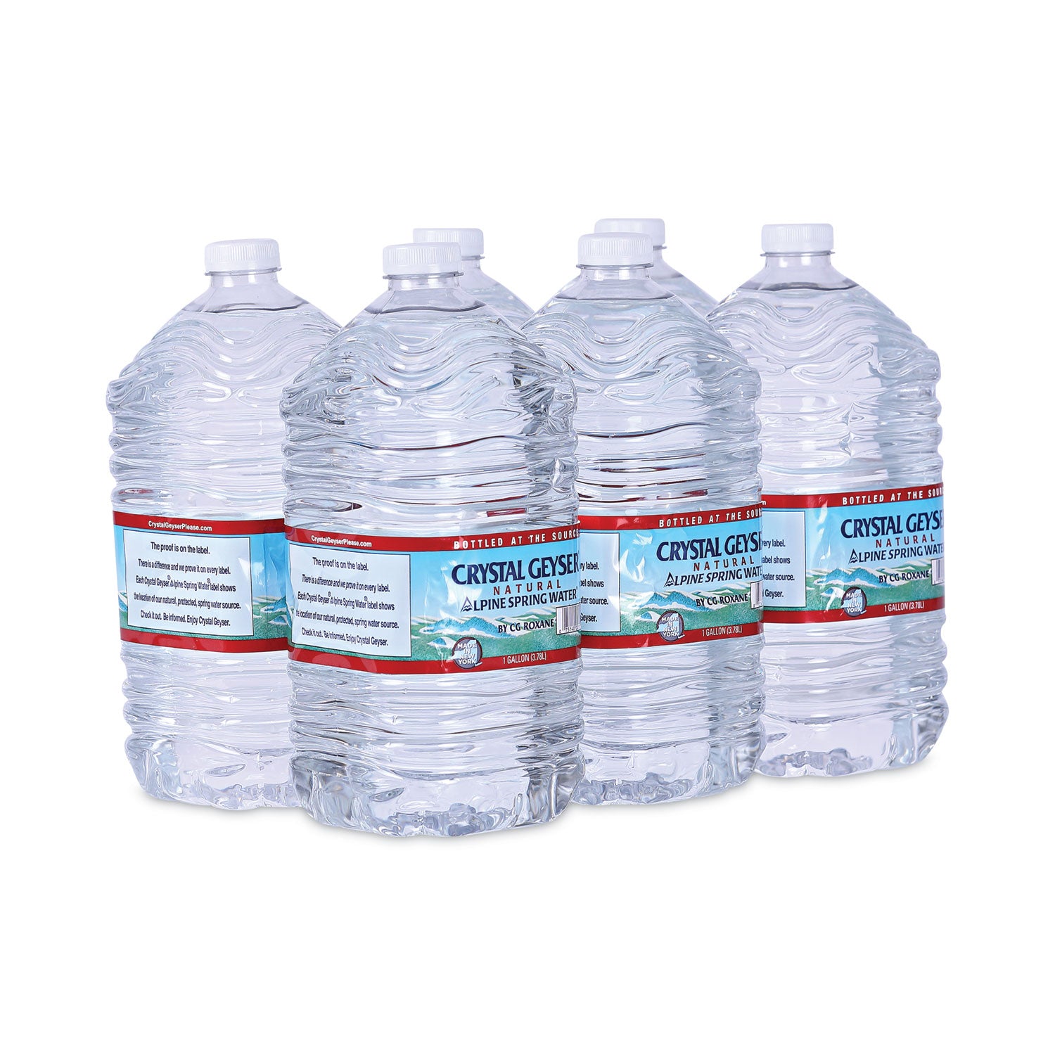 Crystal Geyser® Alpine Spring Water, 1 Gal Bottle, 6/Carton, 48 Cartons/Pallet