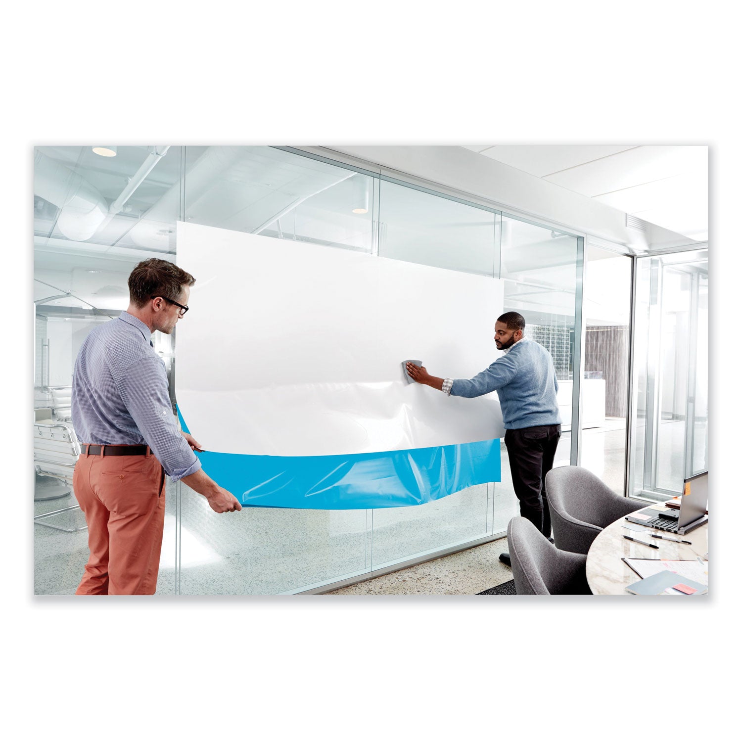 Post-it® Dry Erase Surface, Laminate Film, 48" x 7 mil x 36", White