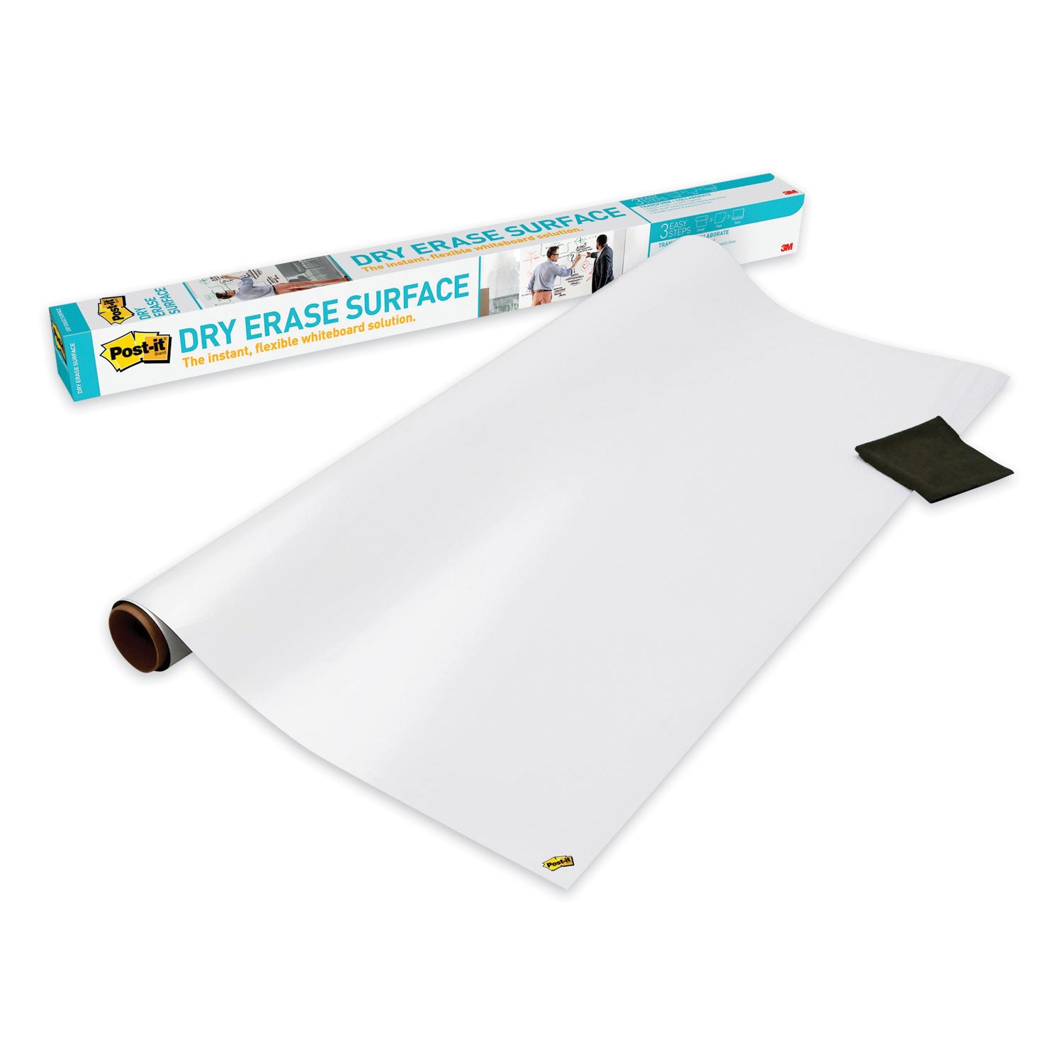 Post-it® Dry Erase Surface, Laminate Film, 48" x 7 mil x 36", White
