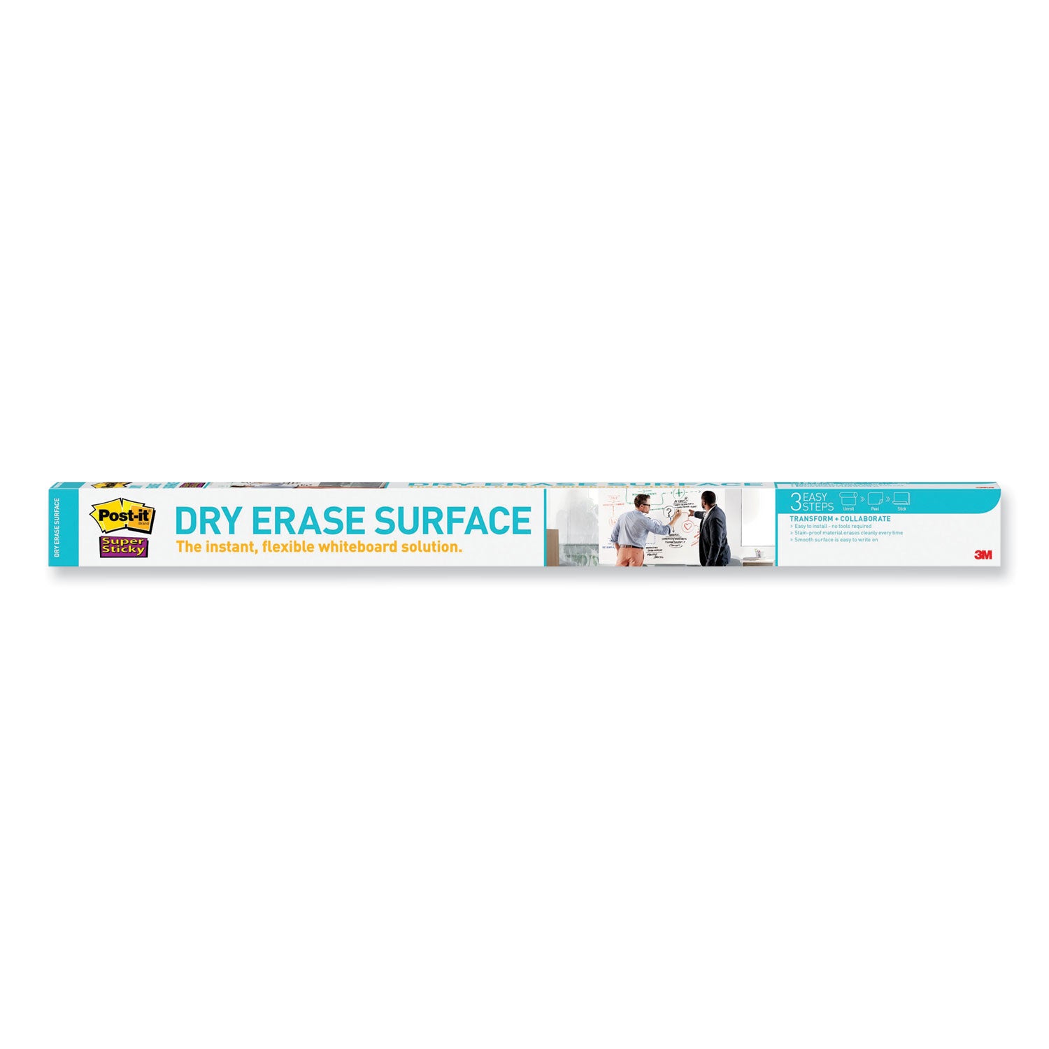 Post-it® Dry Erase Surface, Laminate Film, 72" x 7 mil x 48", White