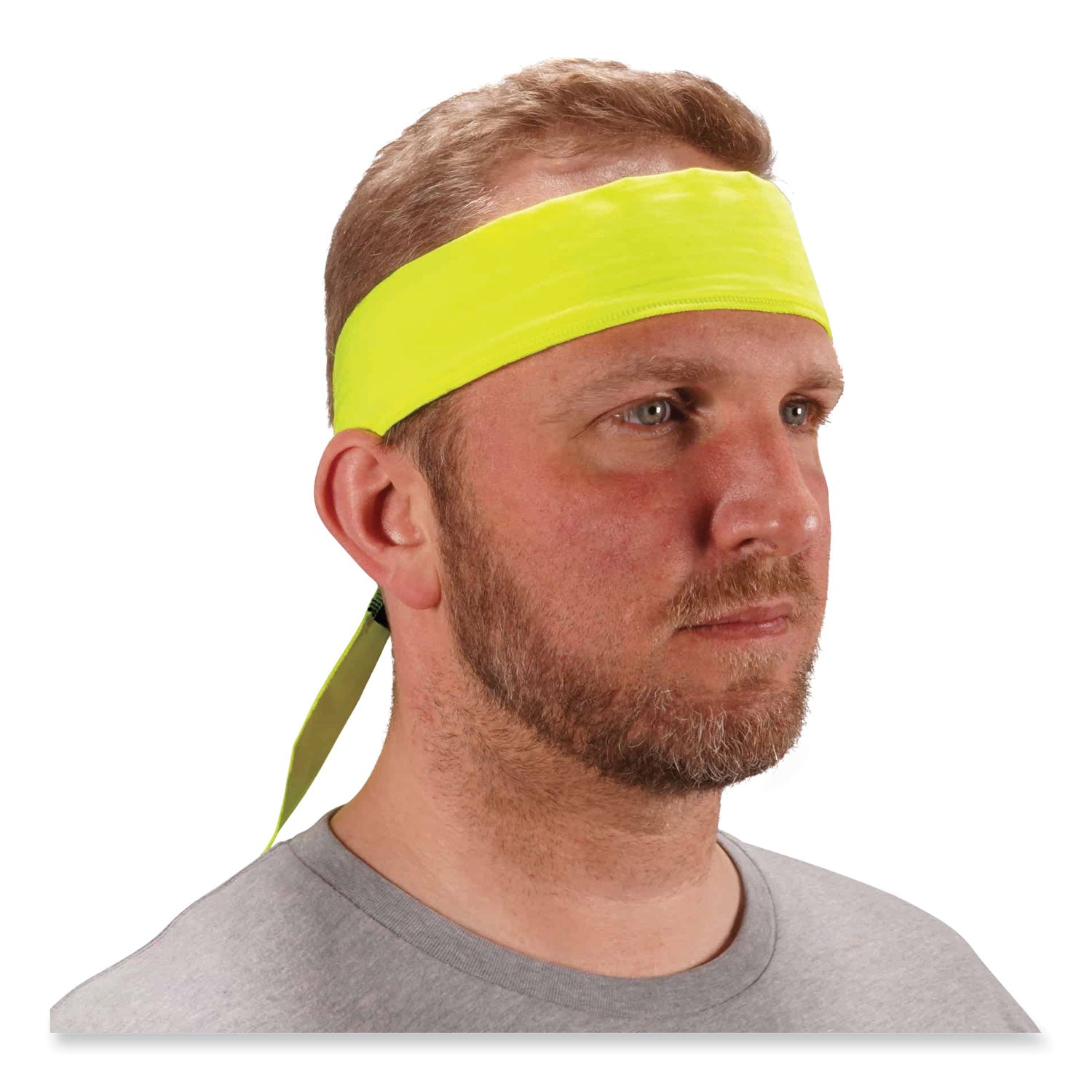 ergodyne® Chill-Its 6702 Cooling Embedded Polymers Tie Bandana, One Size Fits Most, Lime
