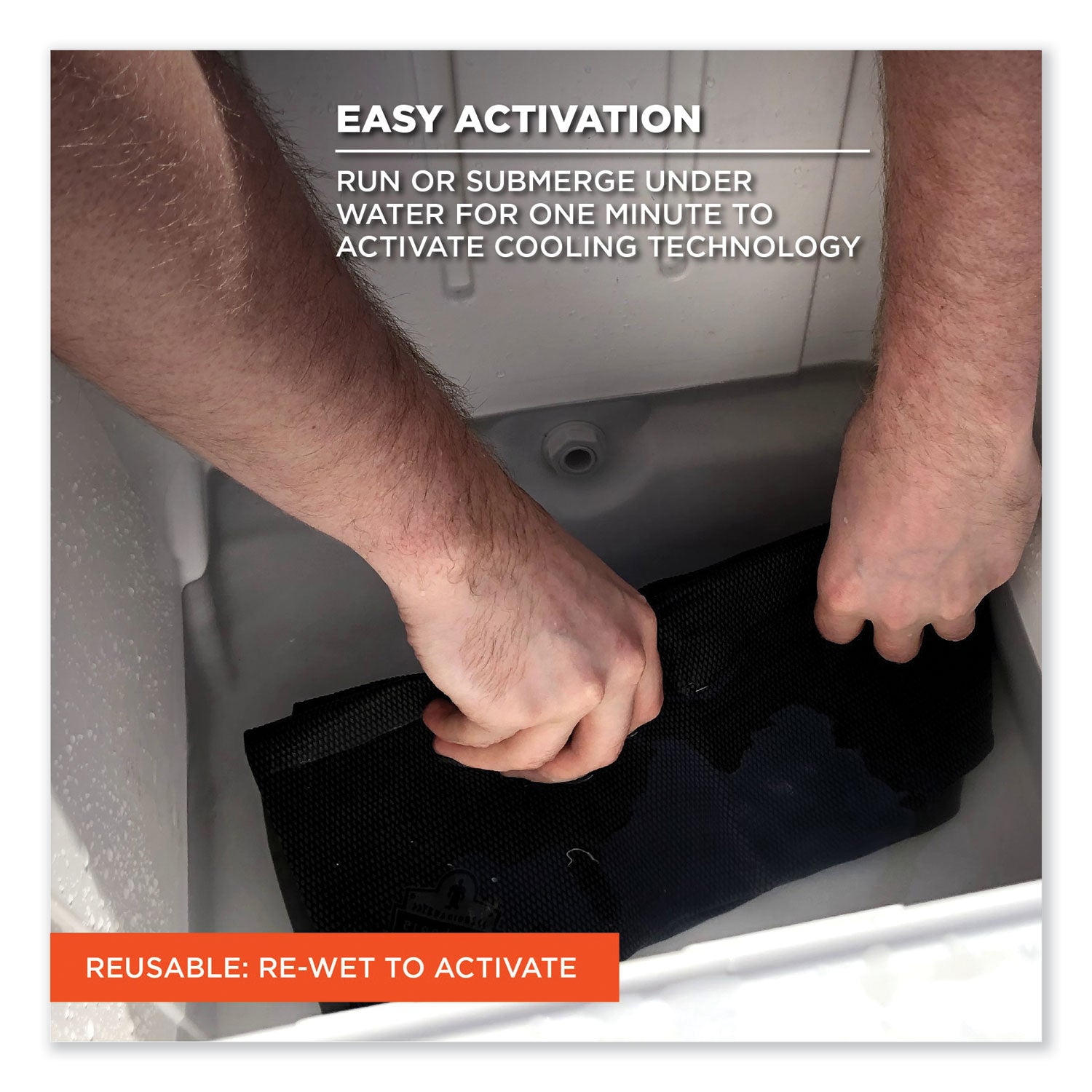 Ergodyne® Chill-Its 6602 Evaporative PVA Cooling Towel, 29.5 x 13, One Size Fits Most, PVA, Gray