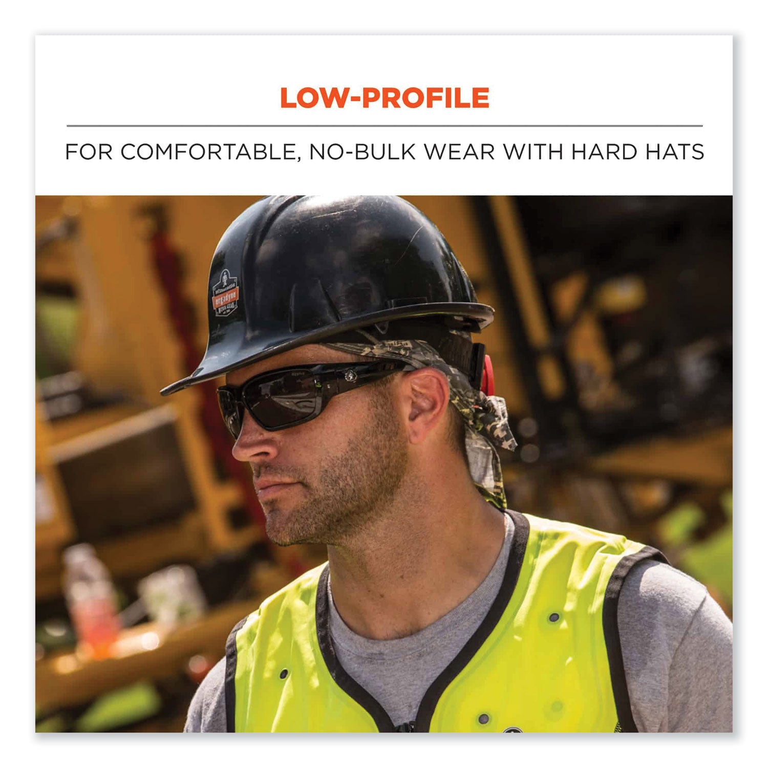 Ergodyne® Chill-Its 6615 High-Performance Bandana Doo Rag with Terry Cloth Sweatband, One Size Fits Most, Blue