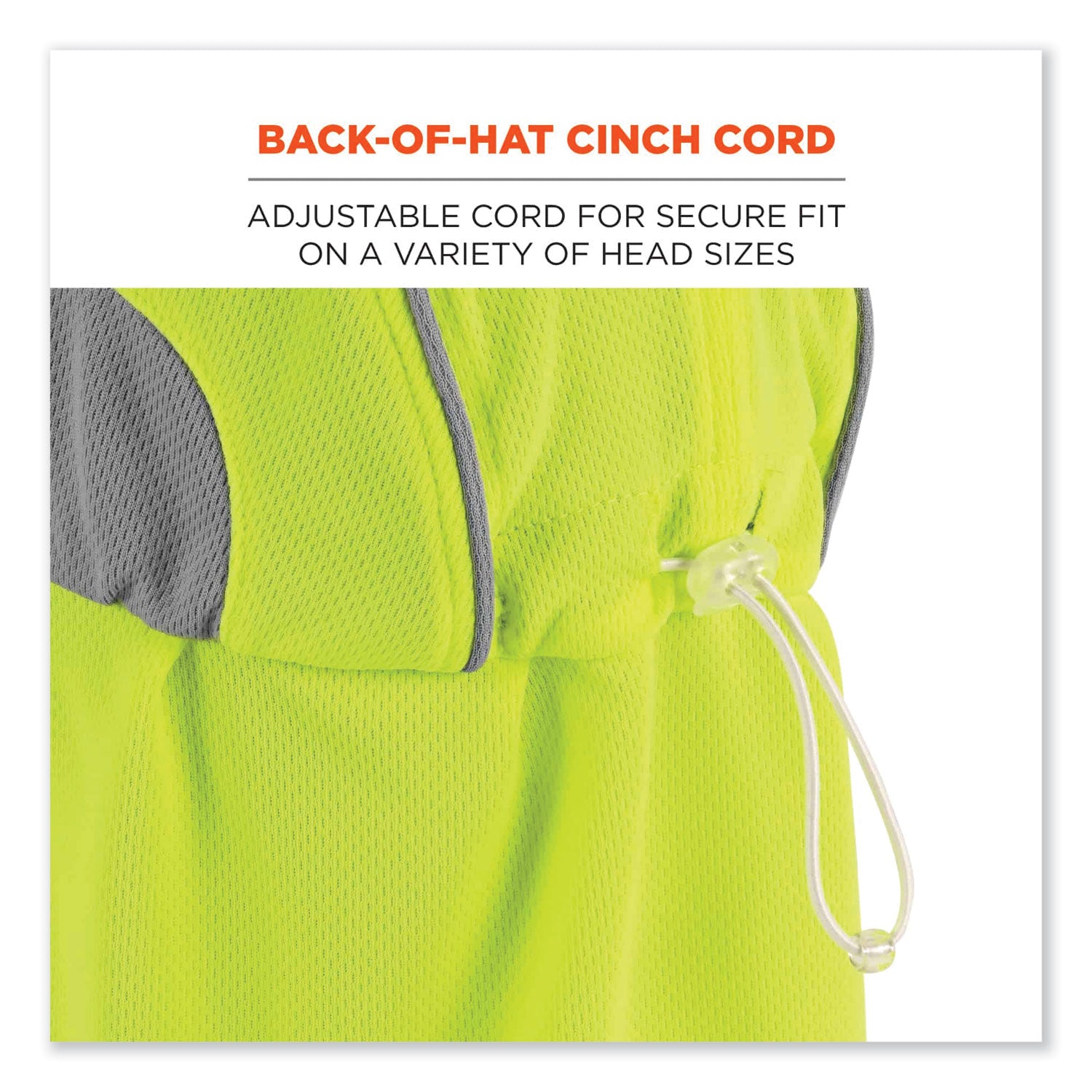 ergodyne® Chill-Its 6650 High-Performance Hat Plus Neck Shade, Polyester, One Size Fits Most, Lime