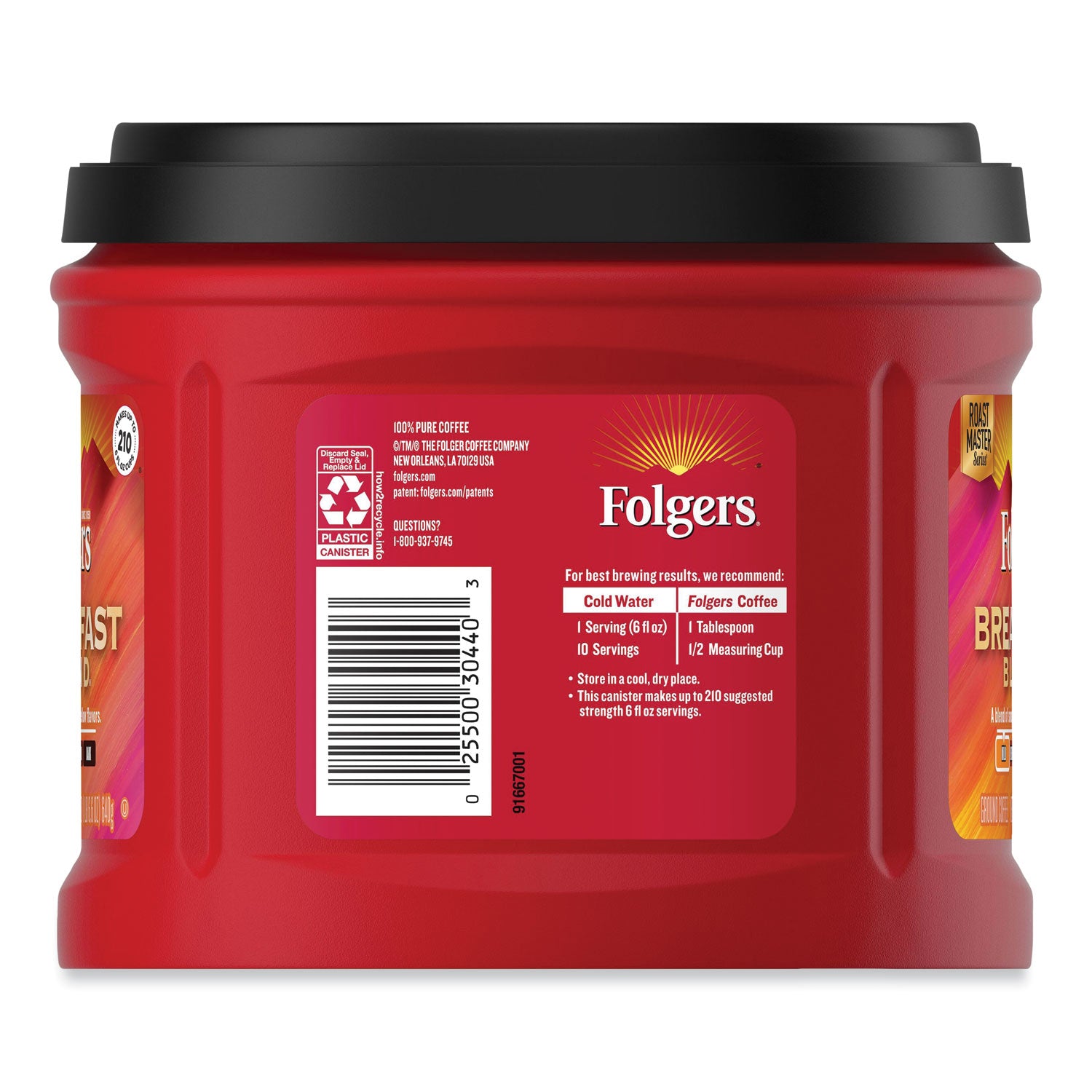 Folgers® Coffee, Breakfast Blend, 22.6 oz Canister