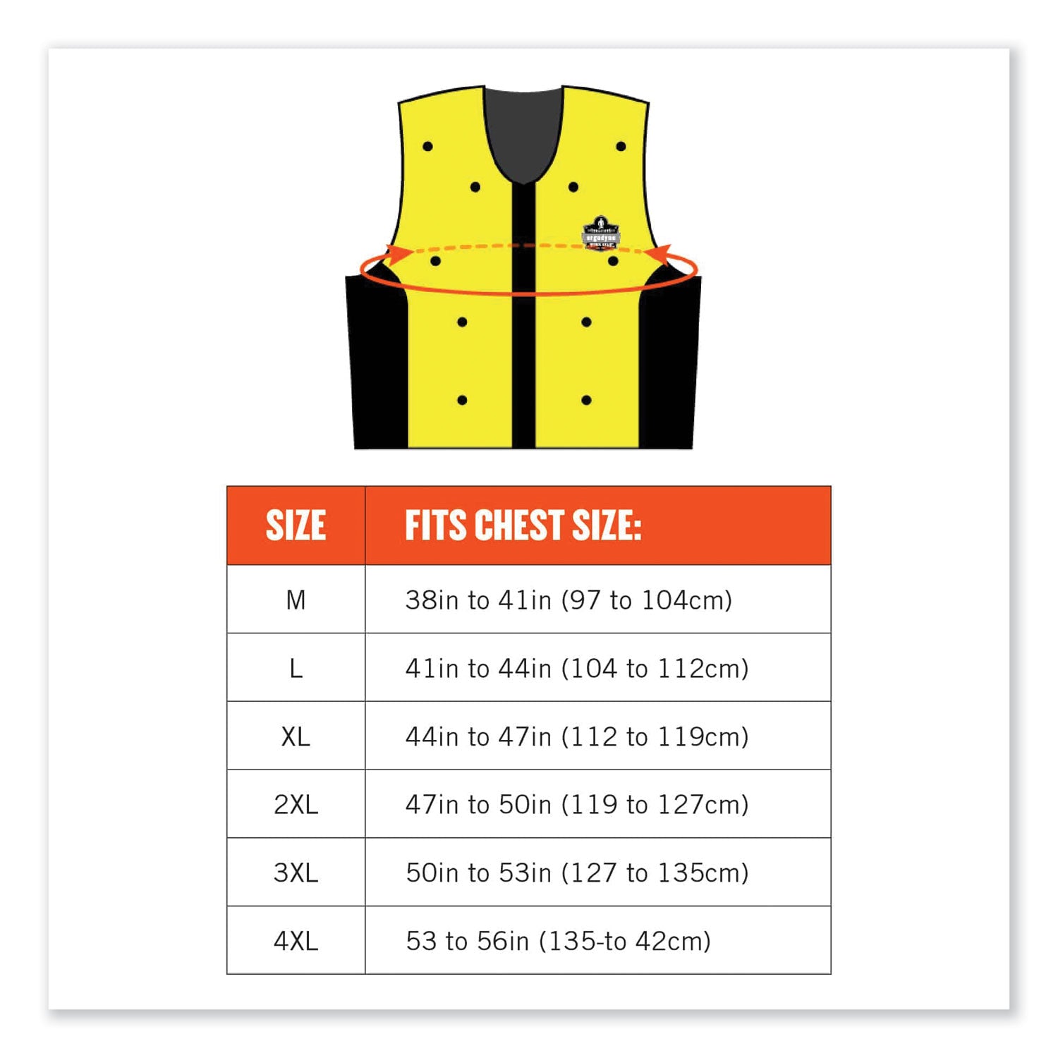 ergodyne® Chill-Its 6685 Premium Dry Evaporative Cooling Vest with Zipper, Nylon, Medium, Lime