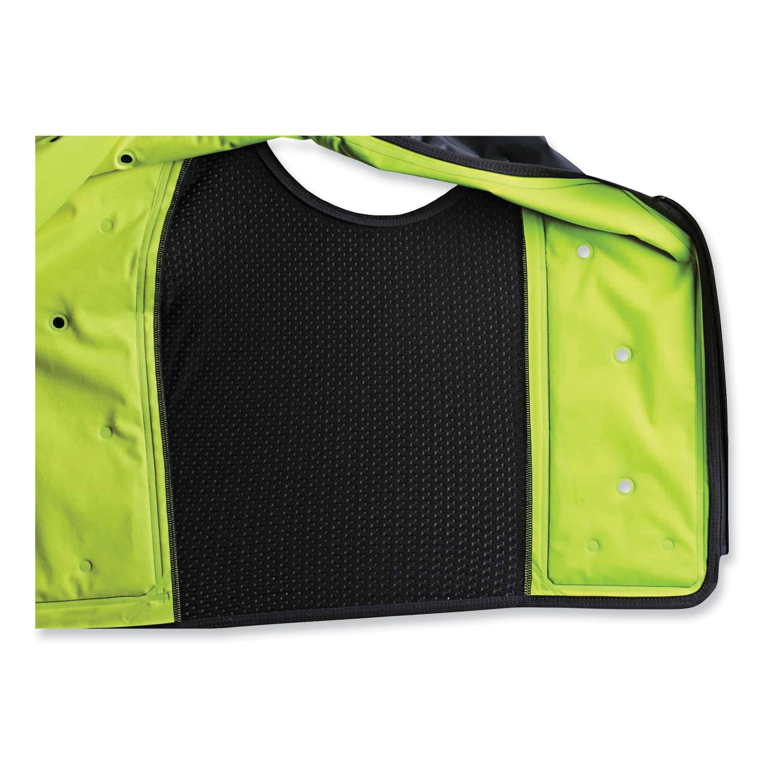 ergodyne® Chill-Its 6685 Premium Dry Evaporative Cooling Vest with Zipper, Nylon, Medium, Lime