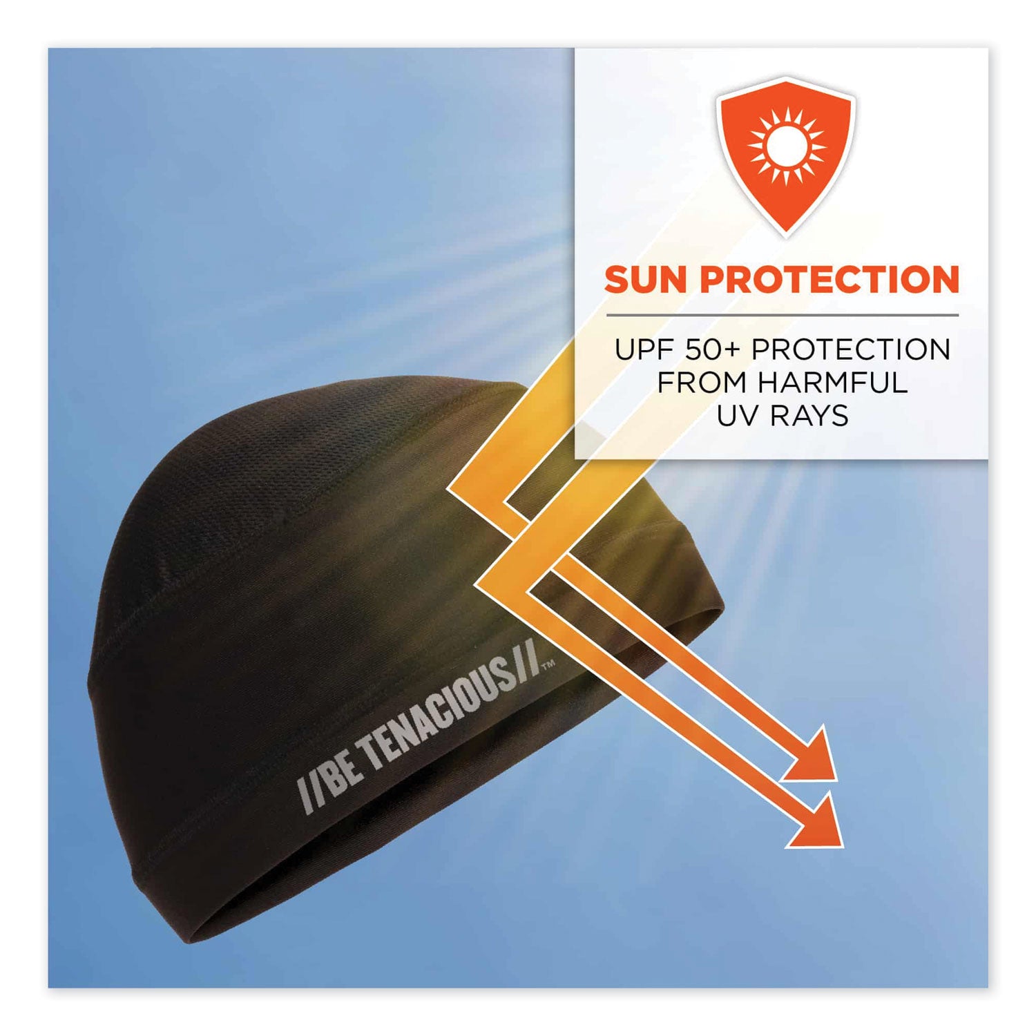 ergodyne® Chill-Its 6632 Performance Knit Cooling Skull Cap, Polyester/Spandex, One Size Fits Most, Black