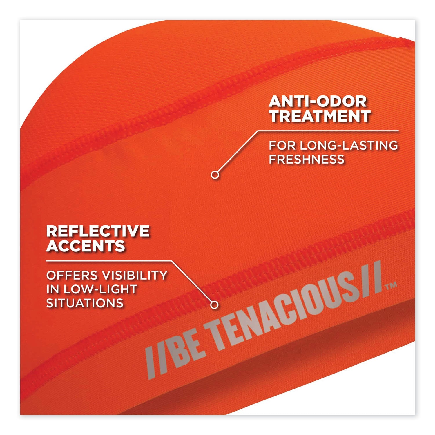 ergodyne® Chill-Its 6632 Performance Knit Cooling Skull Cap, Polyester/Spandex, One Size Fits Most, Orange