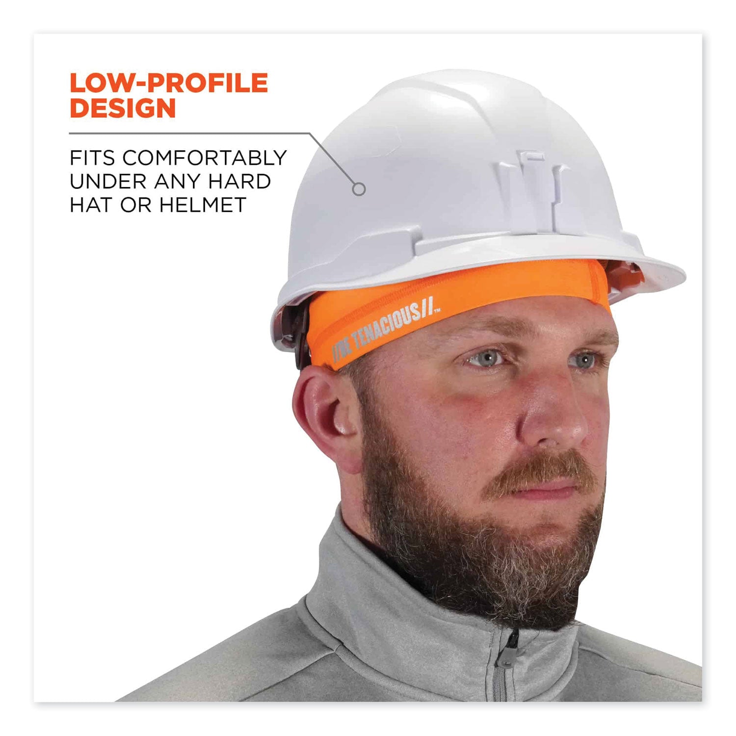 ergodyne® Chill-Its 6632 Performance Knit Cooling Skull Cap, Polyester/Spandex, One Size Fits Most, Orange