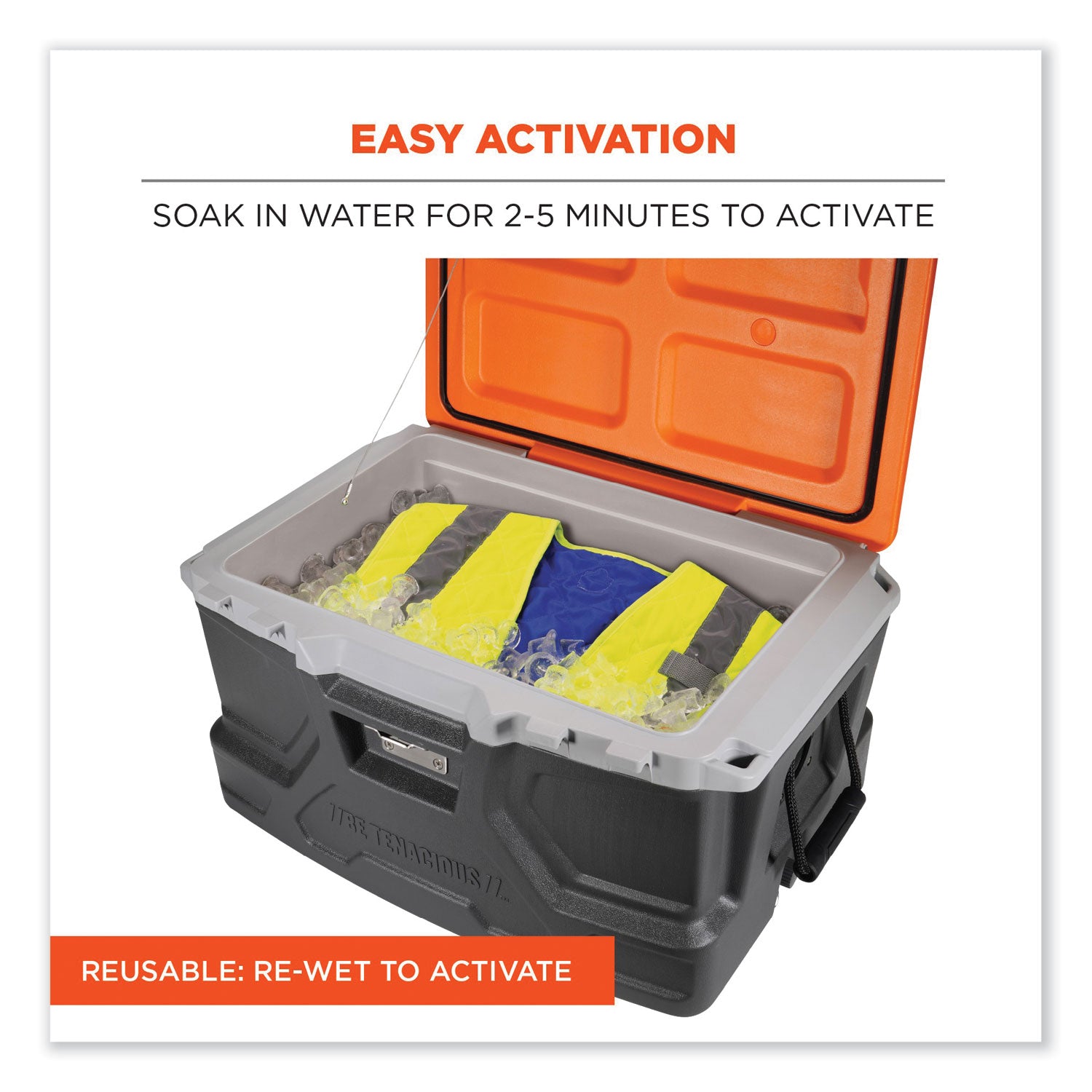 ergodyne® Chill-Its 6668 Class 2 Hi-Vis Safety Cooling Vest, Polymer, Medium, Lime