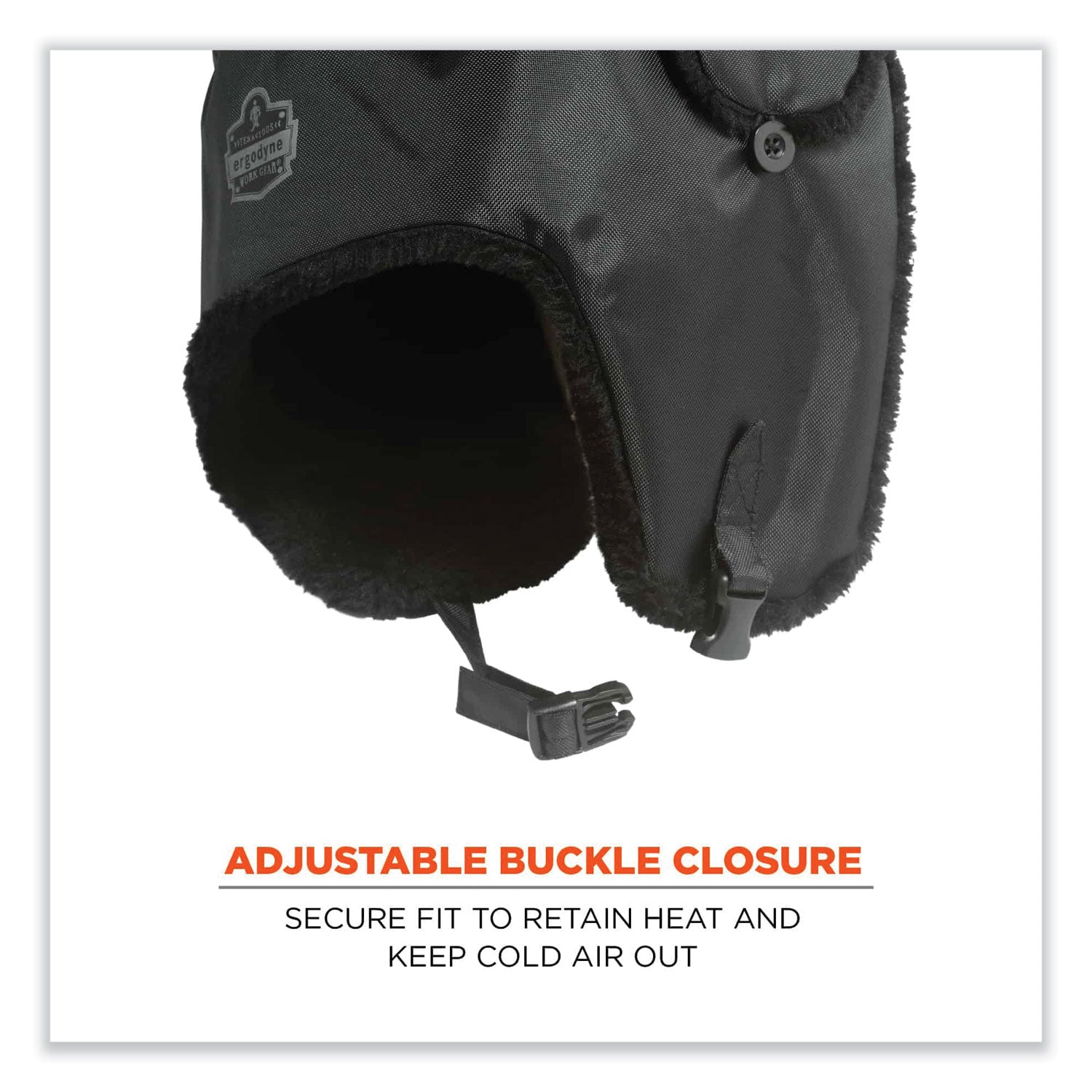 ergodyne® N-Ferno 6802 Classic Trapper Hat, Large/X-Large, Black