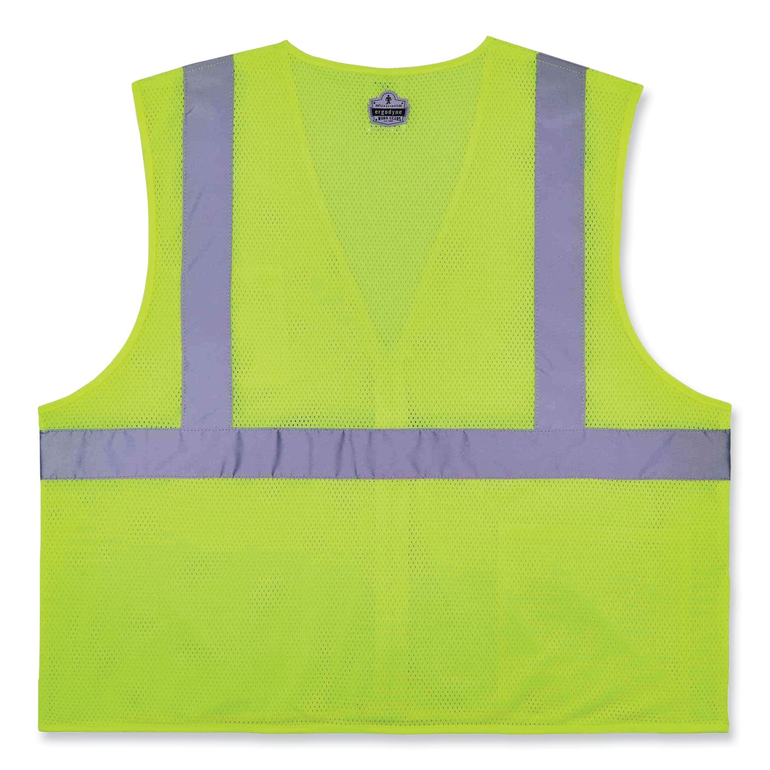 ergodyne® GloWear 8256Z Class 2 Self-Extinguishing Zipper Vest, Polyester, 4X-Large/5X-Large, Lime